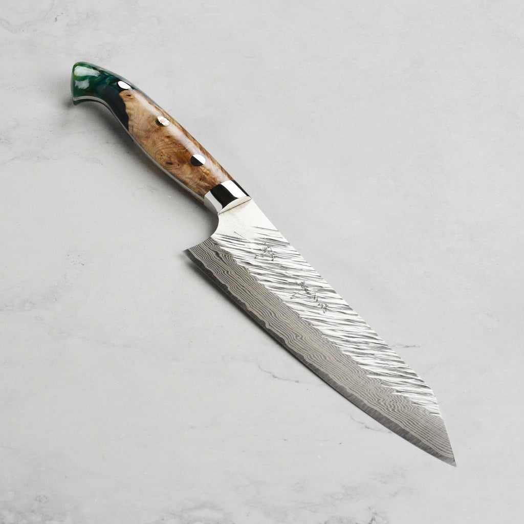 Kurosaki Fujin Forged SG2 Damascus 6.7" Bunka with Saya