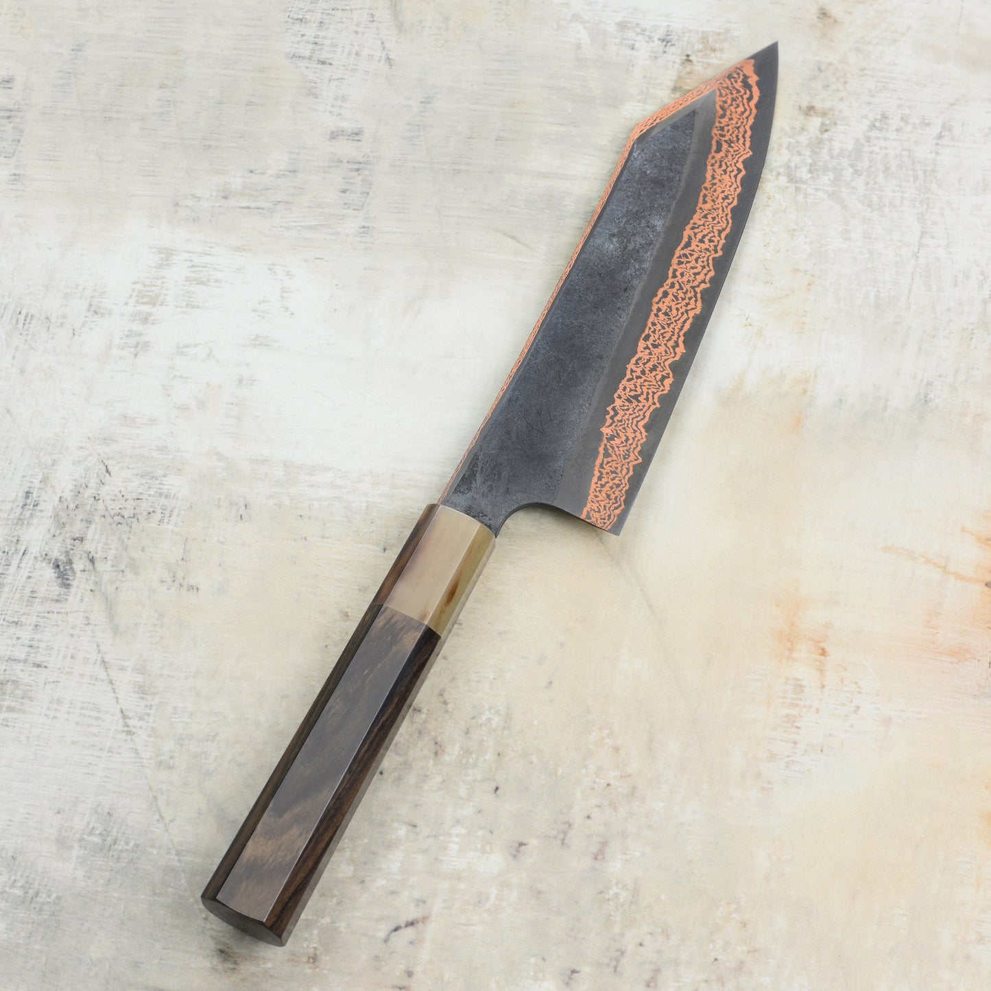Hatsukokoro Yorokobi SLD Kurouchi Copper Damascus 7" Bunka