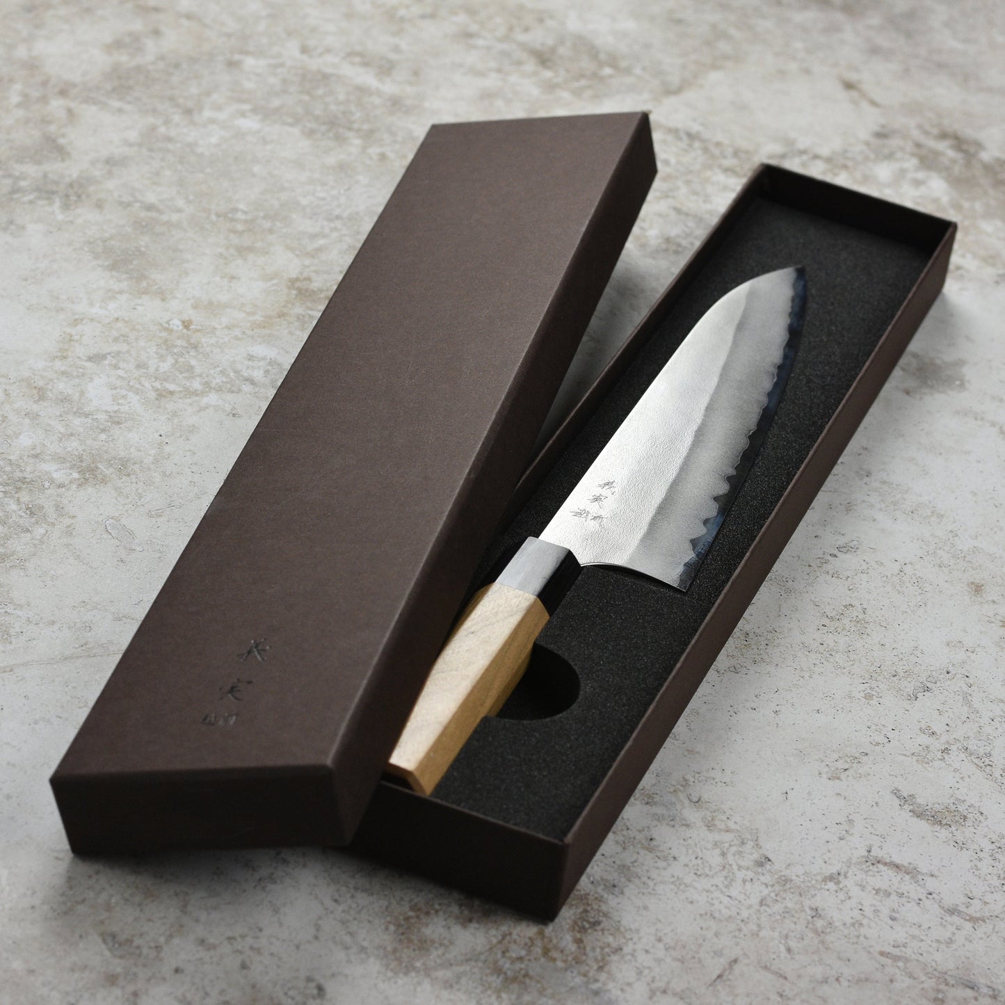 Yoshimi Kato Aogami Super Nashiji Stainless Clad 8.25" Gyuto