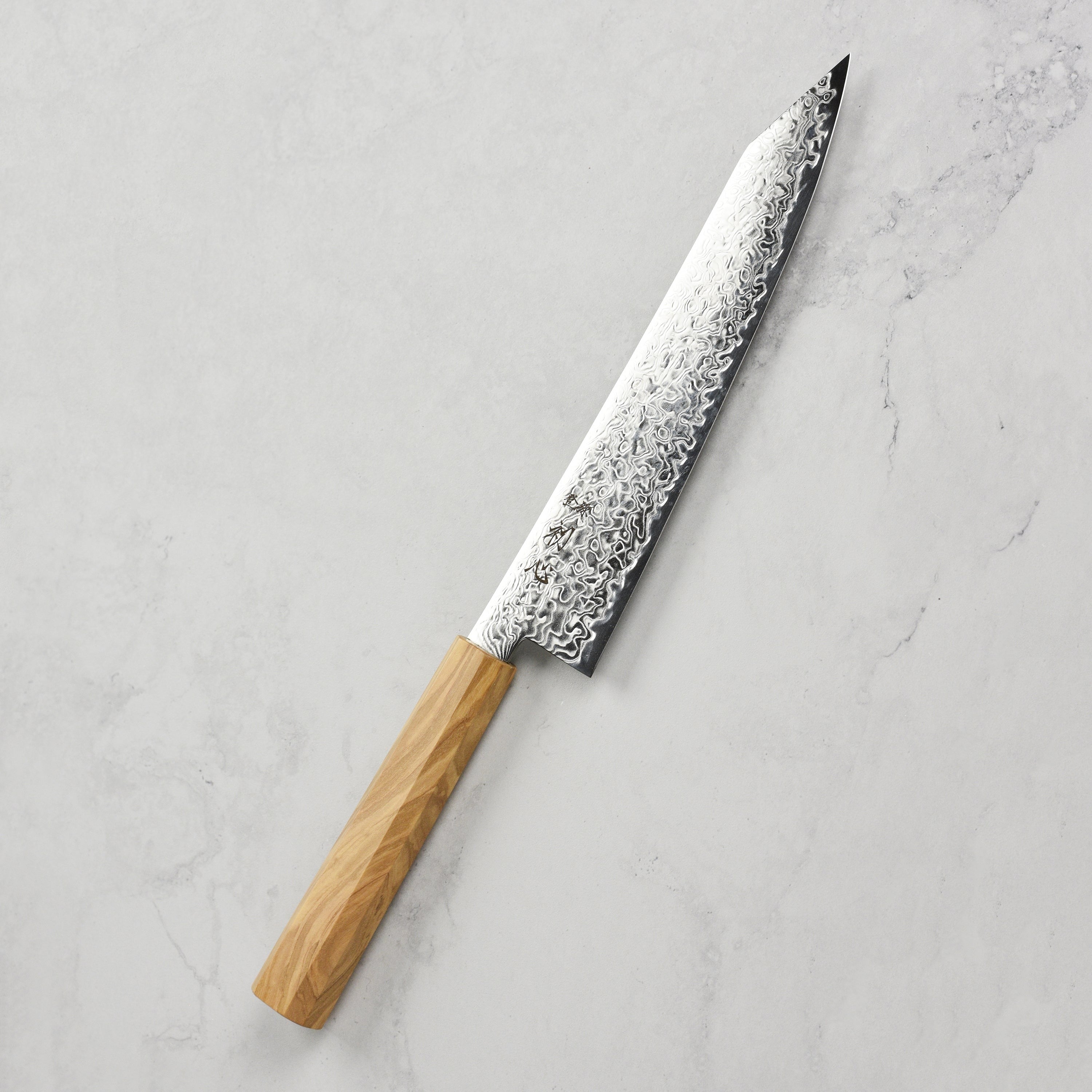 Hatsukokoro Ryuhyo SG2 Damascus 8.25" Kiritsuke Gyuto, Olivewood