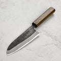 Shiro Kamo Aogami Super Kurouchi Stainless Clad 6.5" Santoku