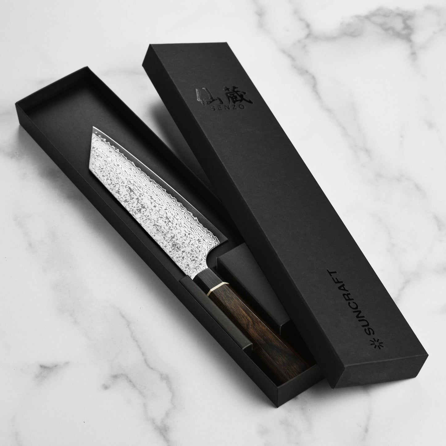 Senzo Black Damascus 6.5" Bunka Knife