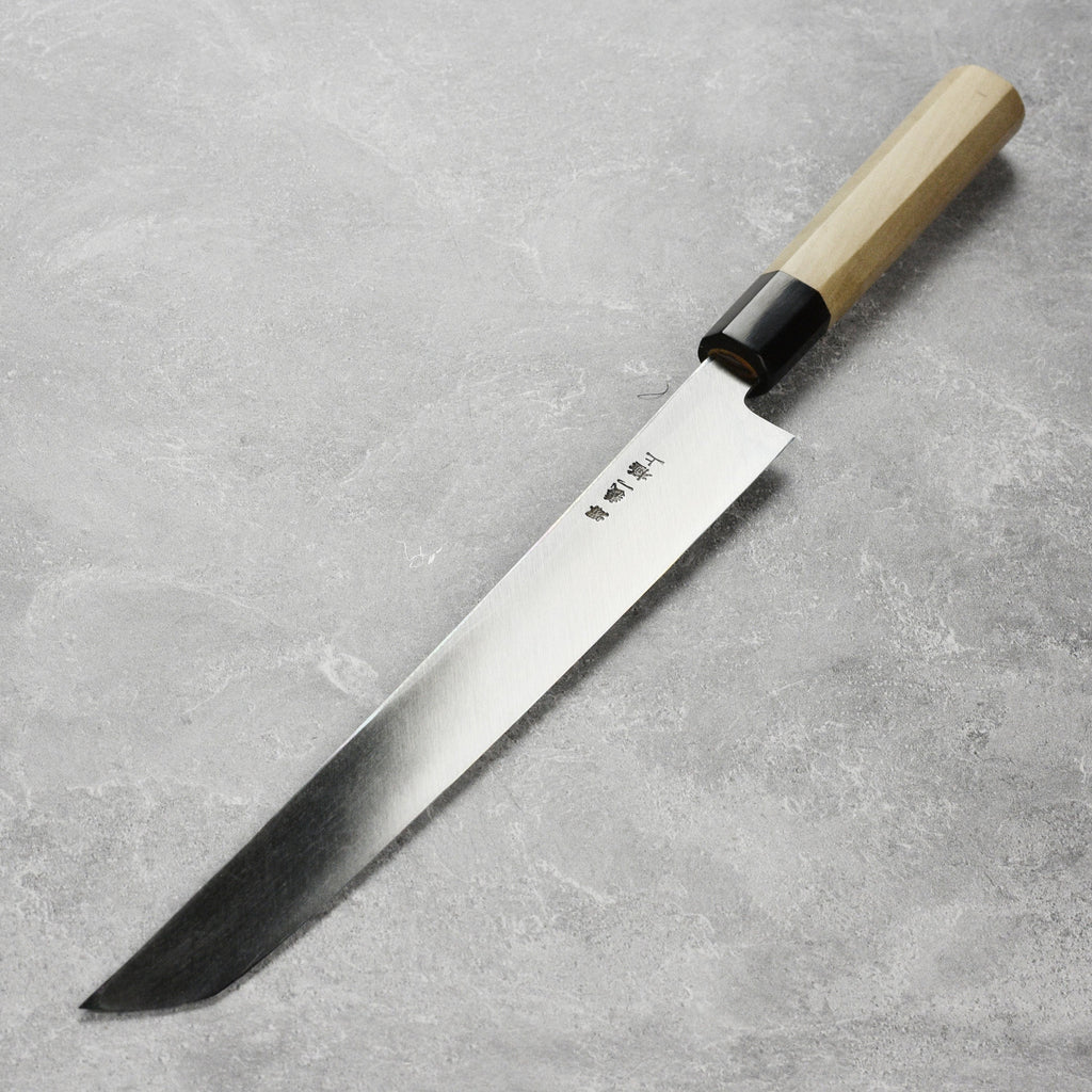 Ittetsu x Tanaka Shirogami #2 Single Bevel 10.6" Sakimaru Takohiki with Saya