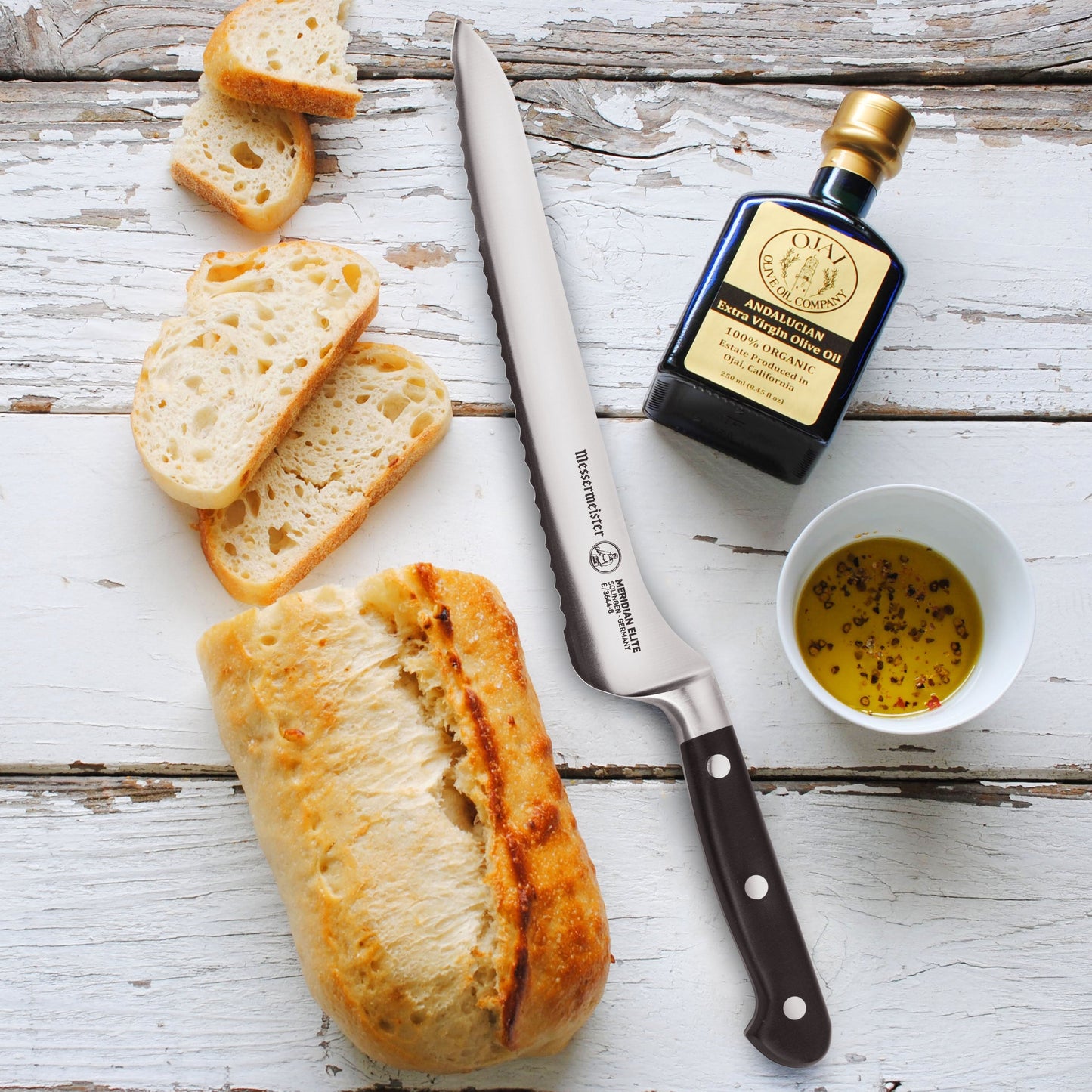 Messermeister Meridian Elite 8" Offset Bread Knife