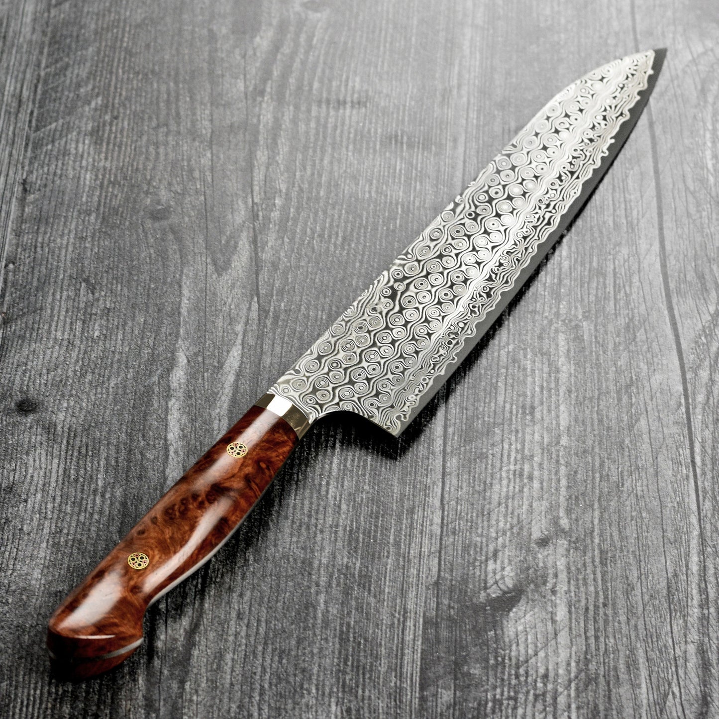Nigara Anmon SG2 Damascus 9.4" Gyuto, Quince Wood