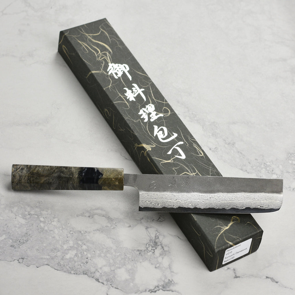 Hatsukokoro Atelier Kurouchi Damascus 6.5" Nakiri