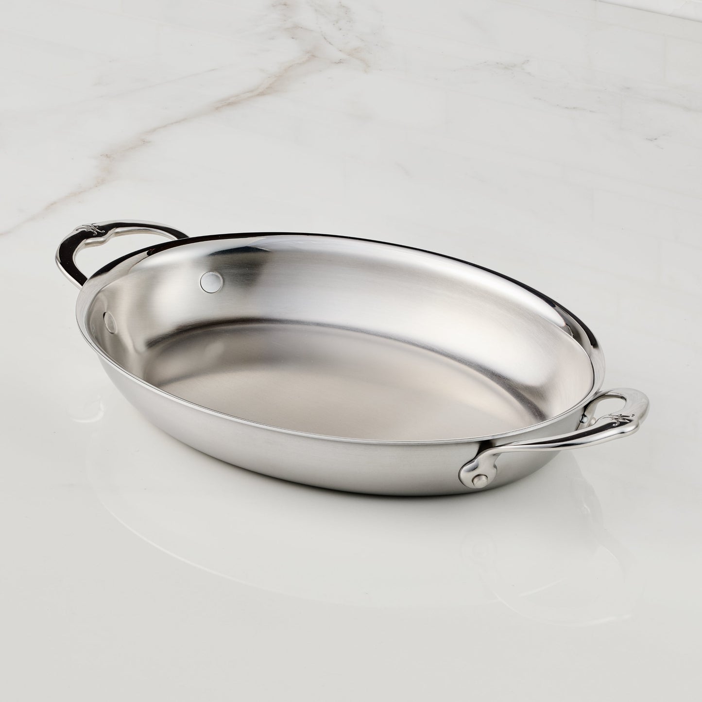 Hestan Tri-Ply Oval Au Gratin, 12.5" x 9"