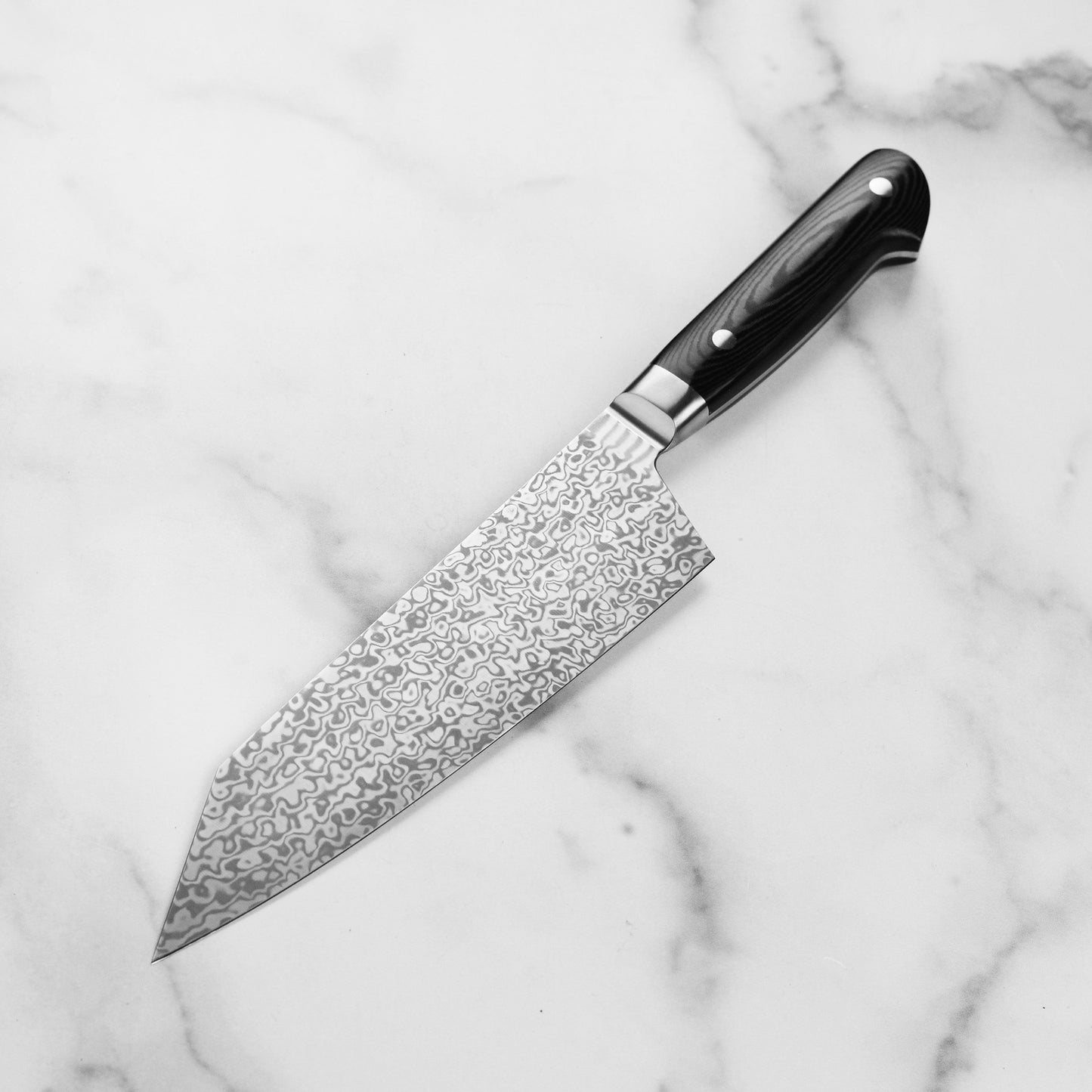 Takayuki Coreless Damascus 7.5" Kengata Gyuto