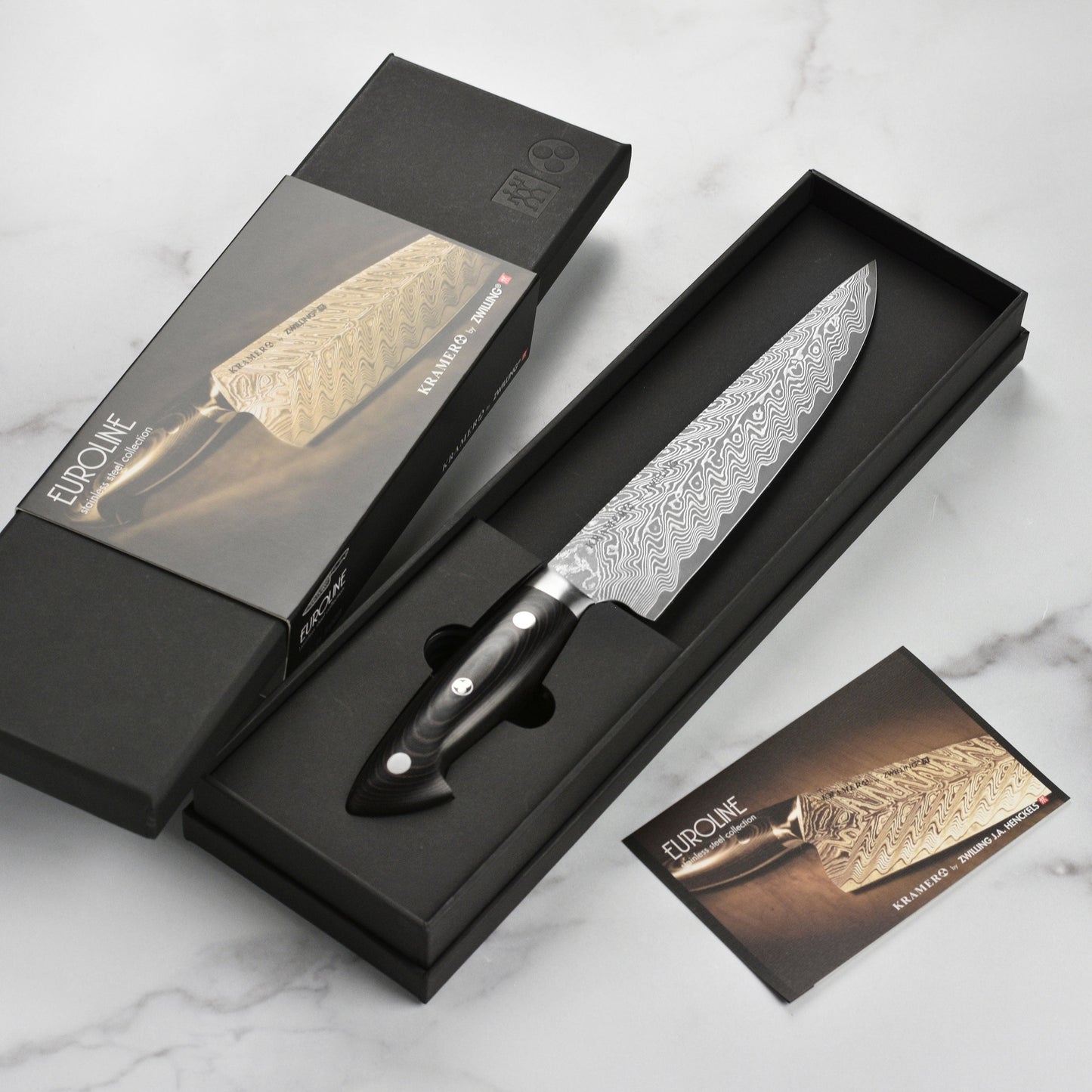 Kramer Stainless Damascus 8" Narrow Chef's Knife