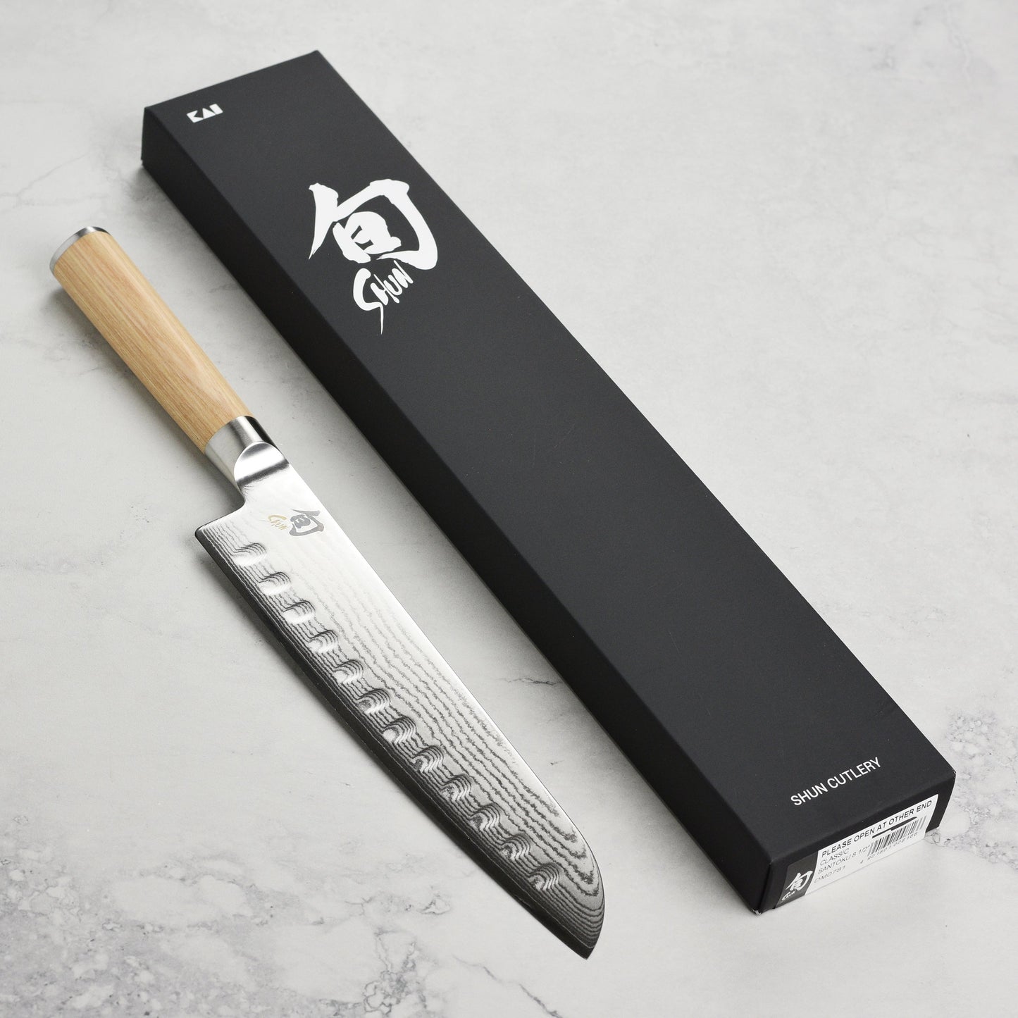 Shun Classic Blonde 8.5" Hollow Edge Santoku Knife