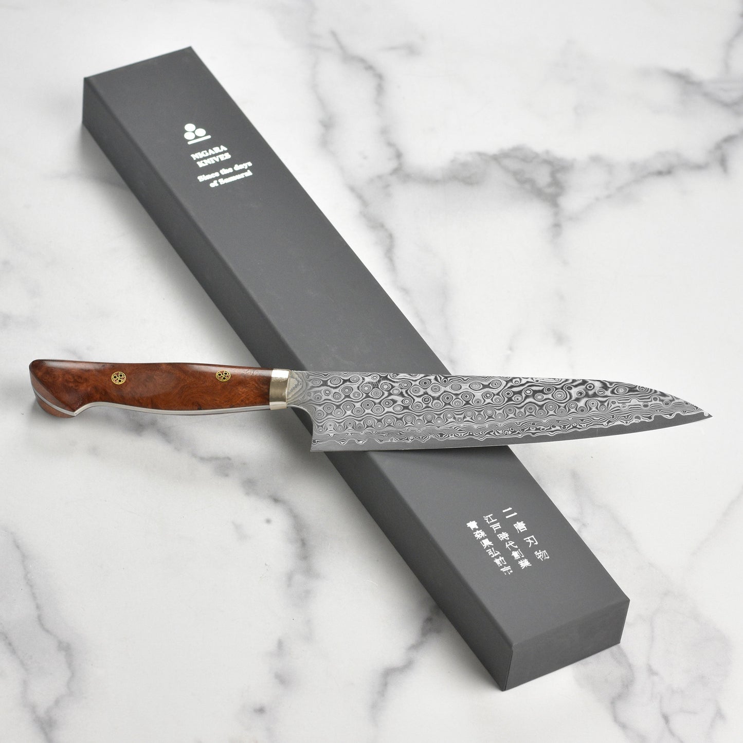 Nigara Anmon SG2 Damascus 8.25" Gyuto, Quince Wood