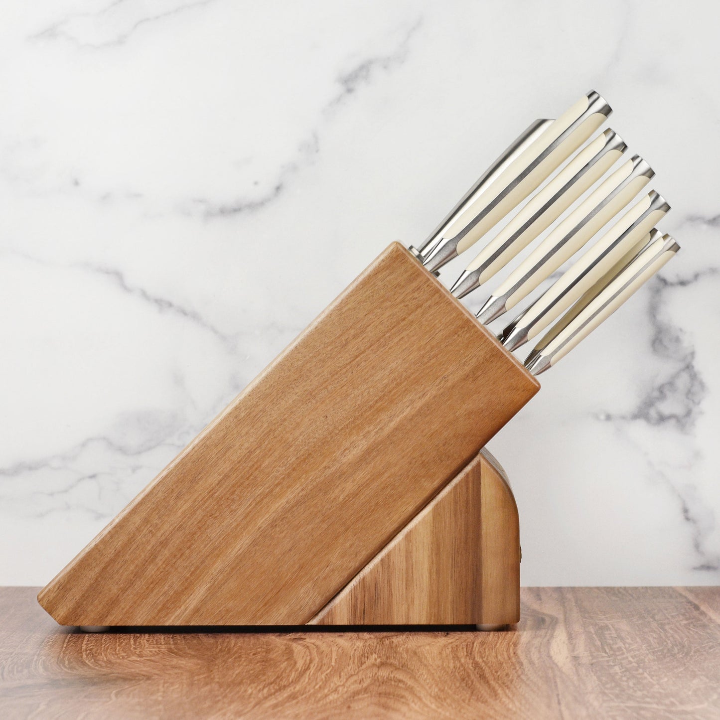 Wusthof Classic Ikon Creme 10 Piece Acacia Knife Block Set