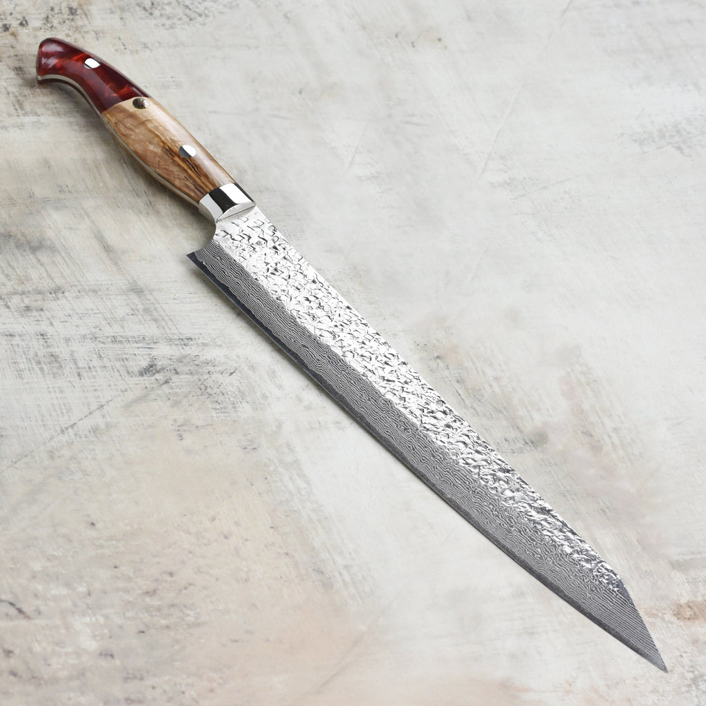 Kurosaki Shizuku Forged SG2 Damascus 10.6" Sujihiki with Saya