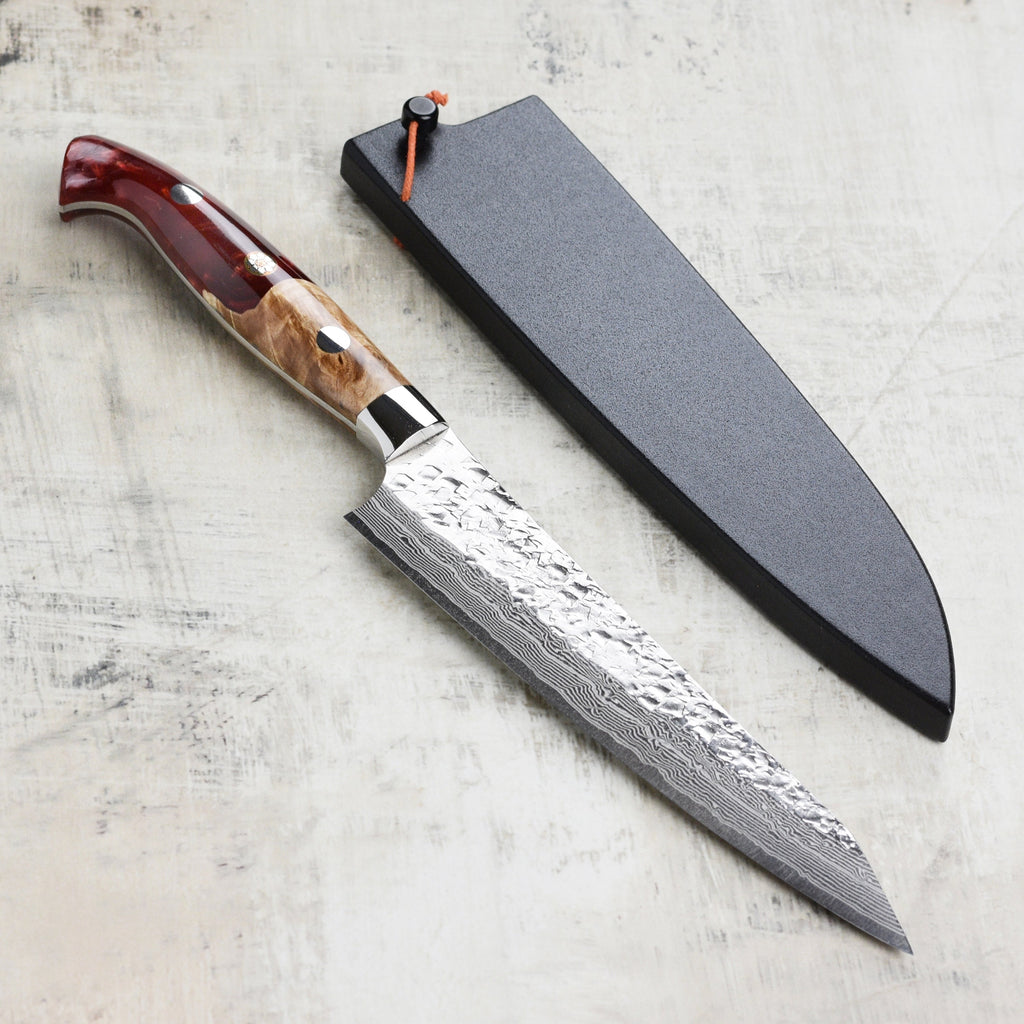 Kurosaki Shizuku Forged SG2 Damascus 5.9" Petty with Saya