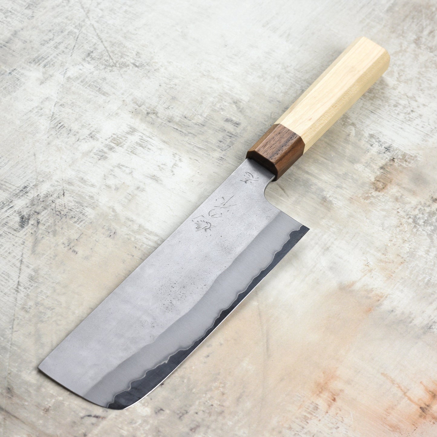 Hatono Shirogami #1 Nashiji Stainless Clad 6.7" Tall Nakiri