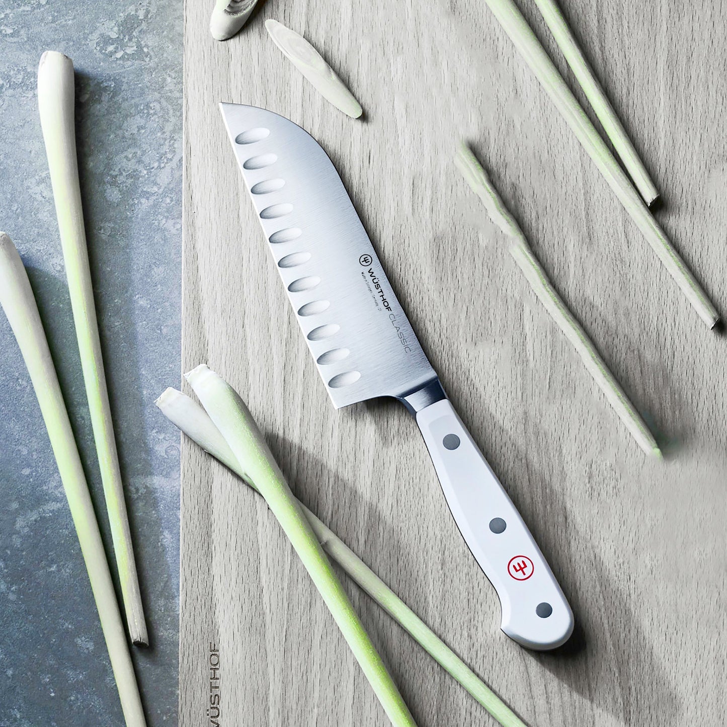 Wusthof Classic White 5" Hollow Edge Santoku Knife