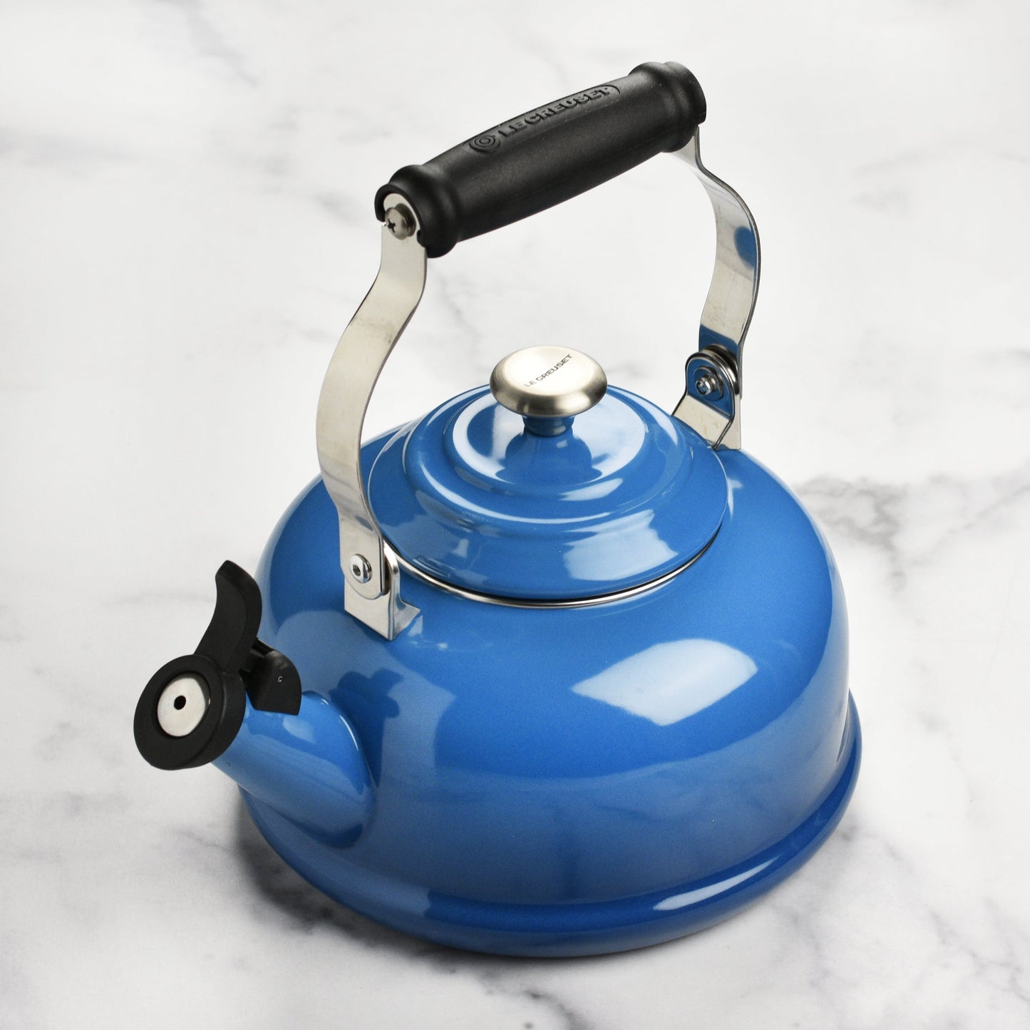Le Creuset Enameled Steel 1.7-quart Marseille Whistling Tea Kettle