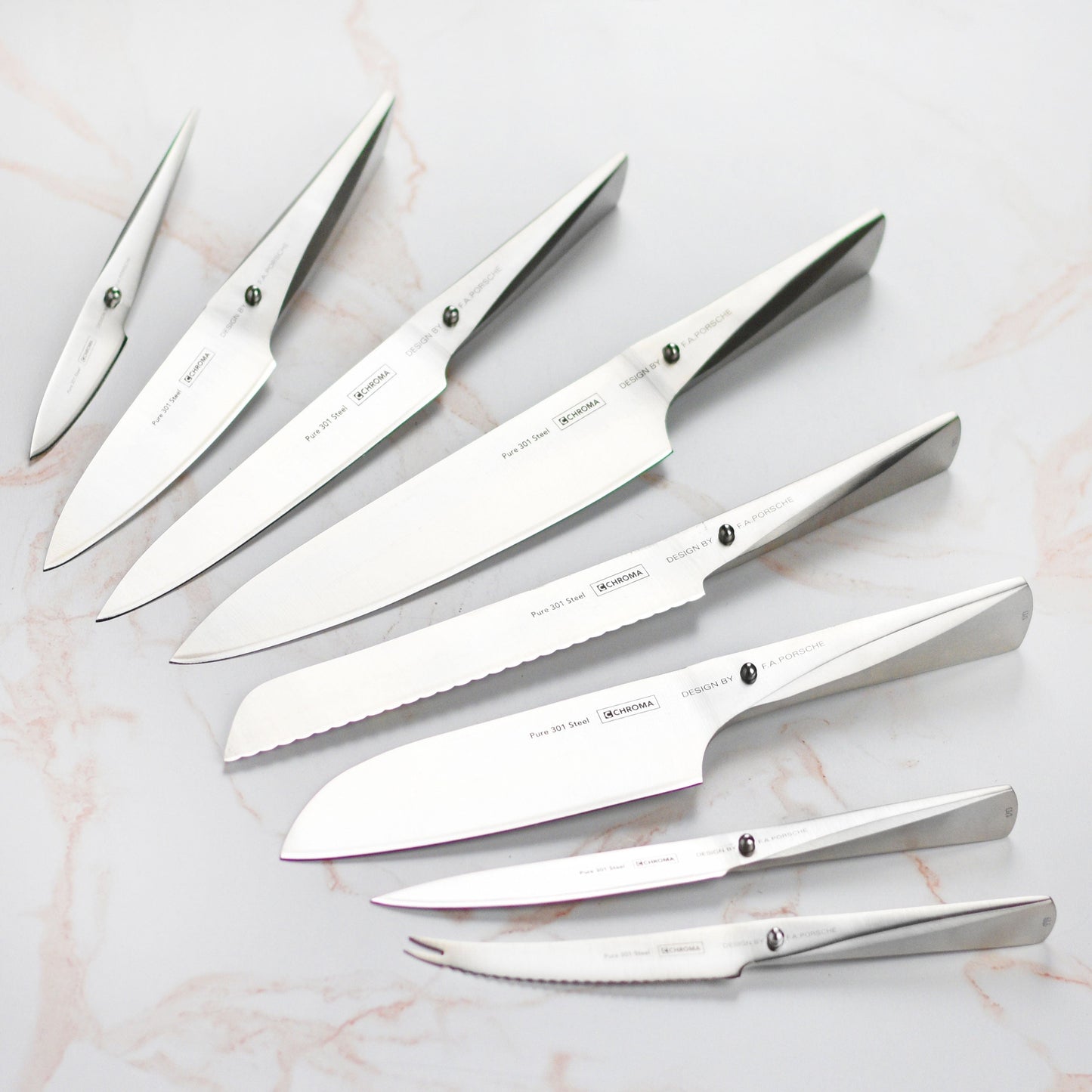 Chroma Type 301 9 Piece Deluxe Knife Block Set