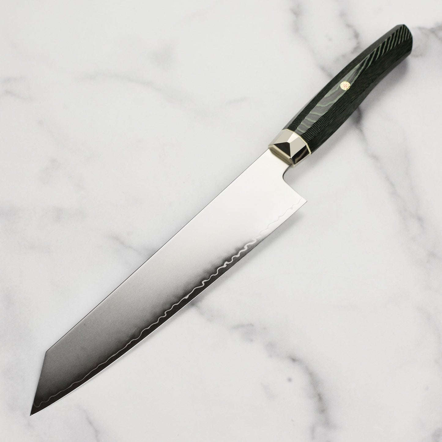 Zanmai Revolution SG2 9" Kiritsuke with Green Micarta Handle