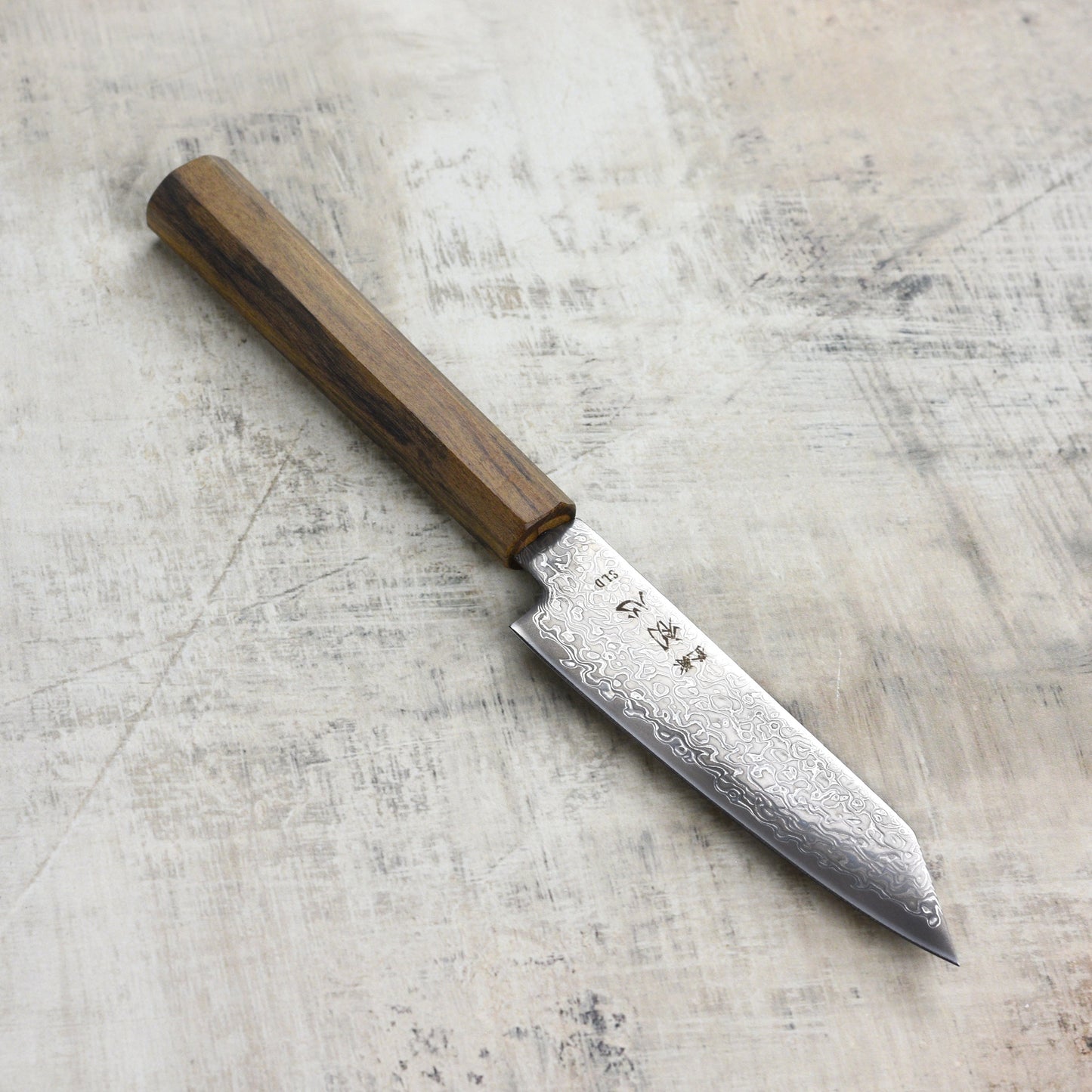 Hatsukokoro Hikari SLD Kurozome Damascus 5" Kiritsuke Petty