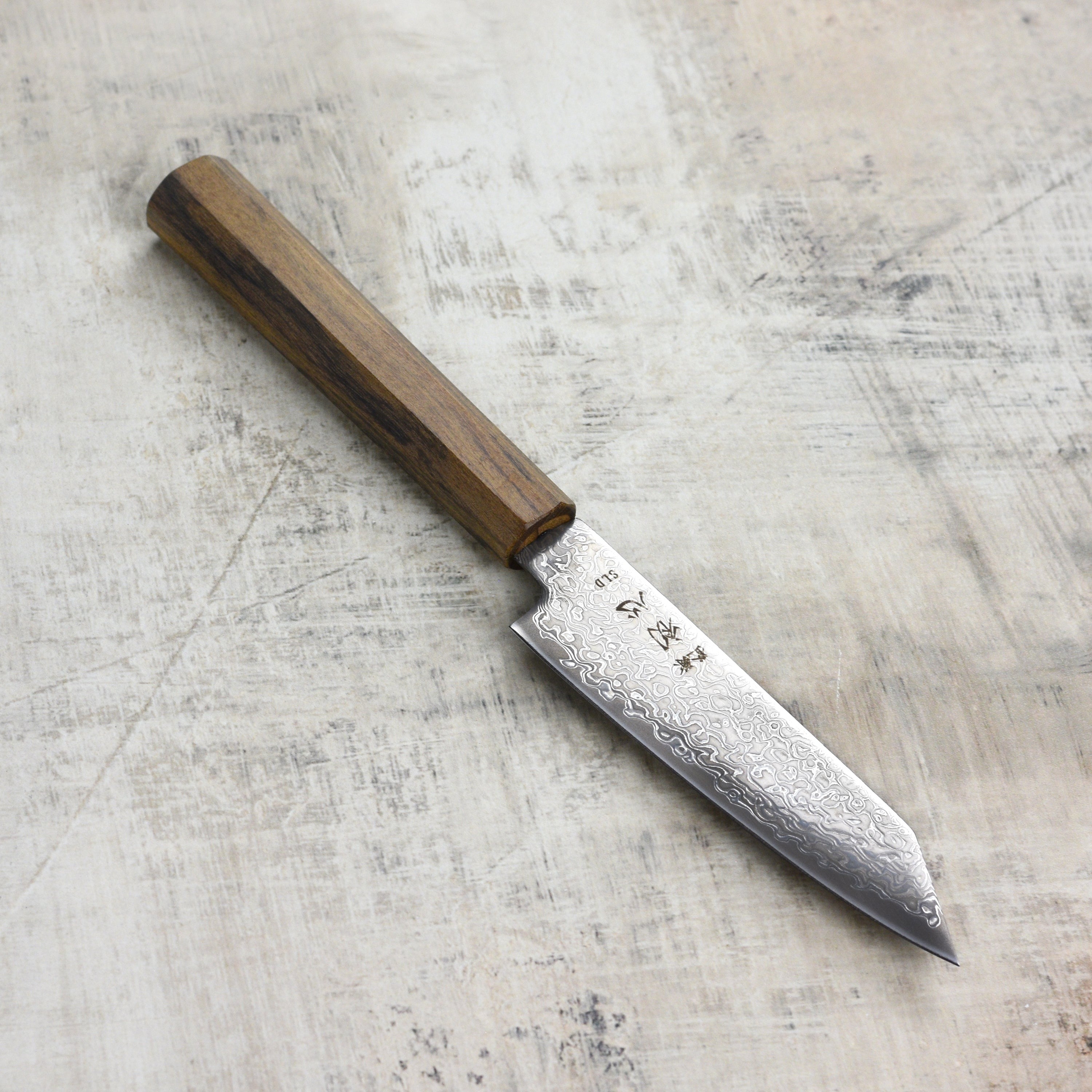Hatsukokoro Hikari SLD Kurozome Damascus 5" Kiritsuke Petty