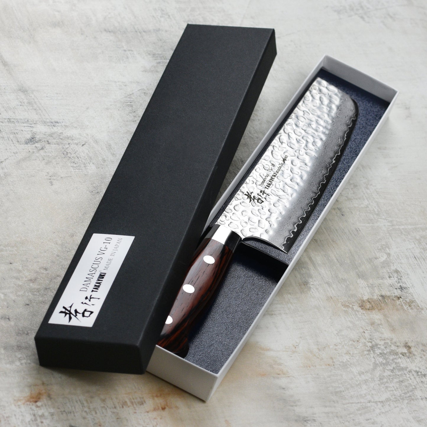 Takayuki Hammered Damascus 6.3" Nakiri