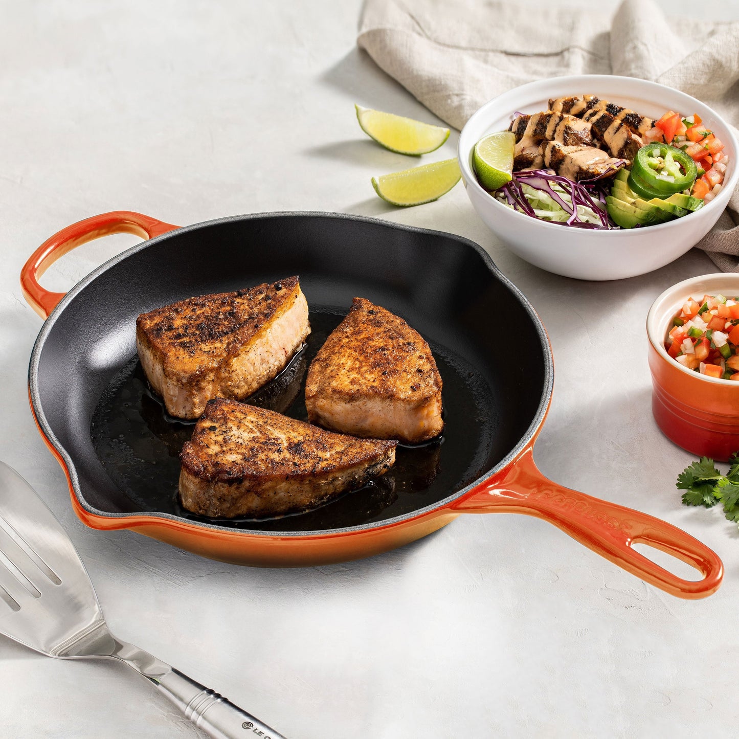 Le Creuset Signature Cast Iron 10.25" Flame Skillet