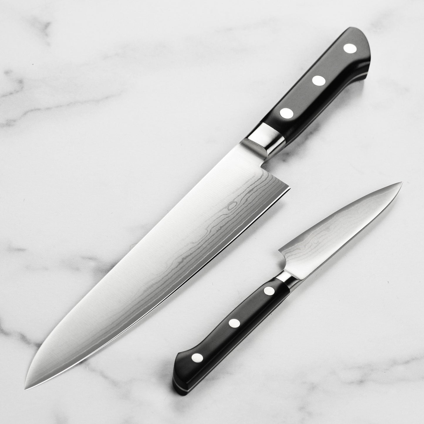Tojiro Classic Damascus 2 Piece Chef's & Paring Knife Set