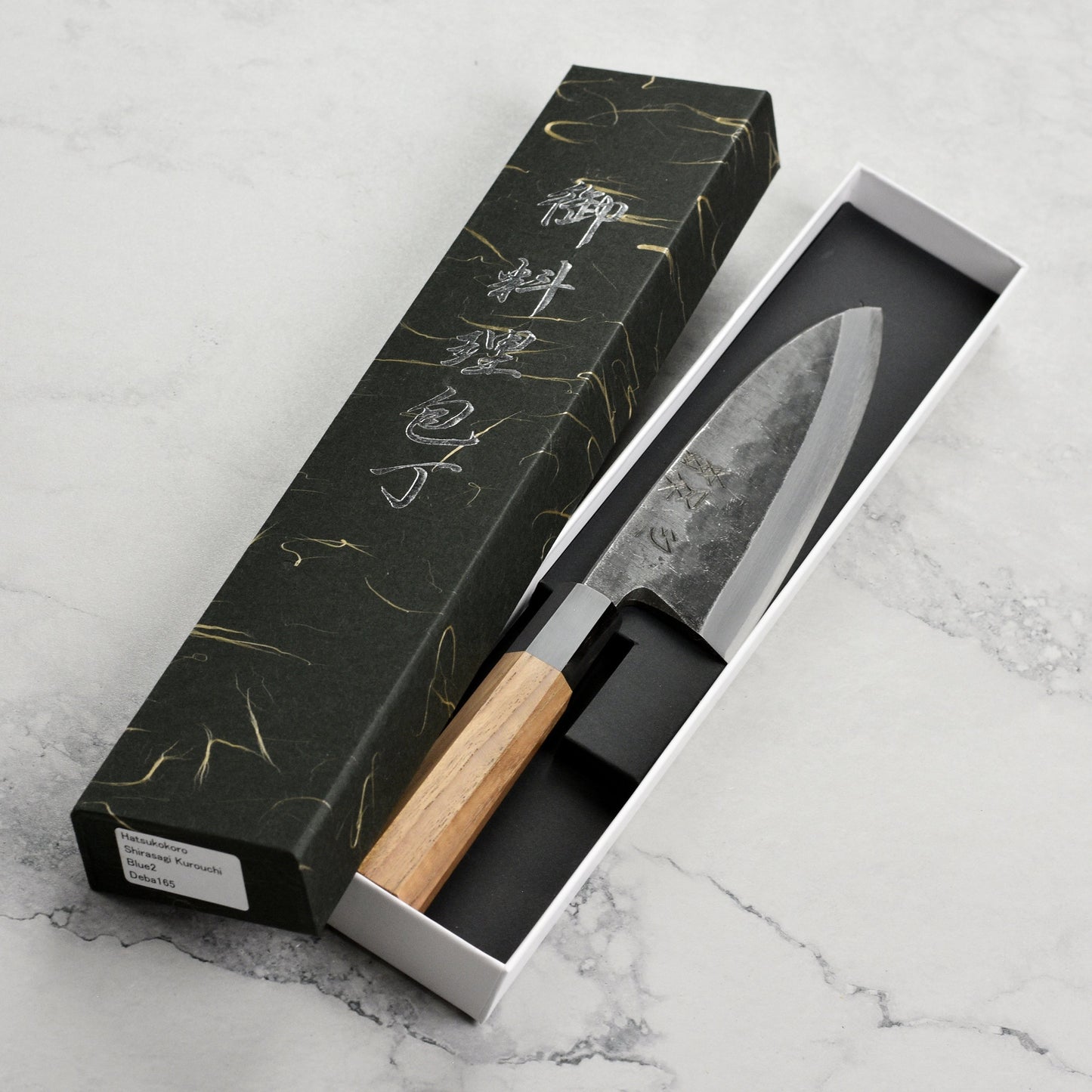 Hatsukokoro Shirasagi Aogami #2 Kurouchi 6.5" Single-Bevel Deba