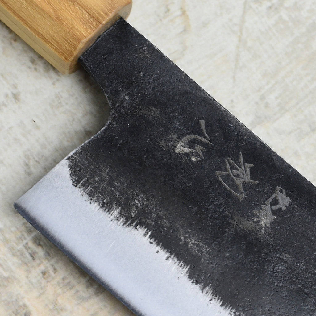 Hatsukokoro Kurogane Aogami #2 Kurouchi 8.25" Kiritsuke Gyuto, Olivewood