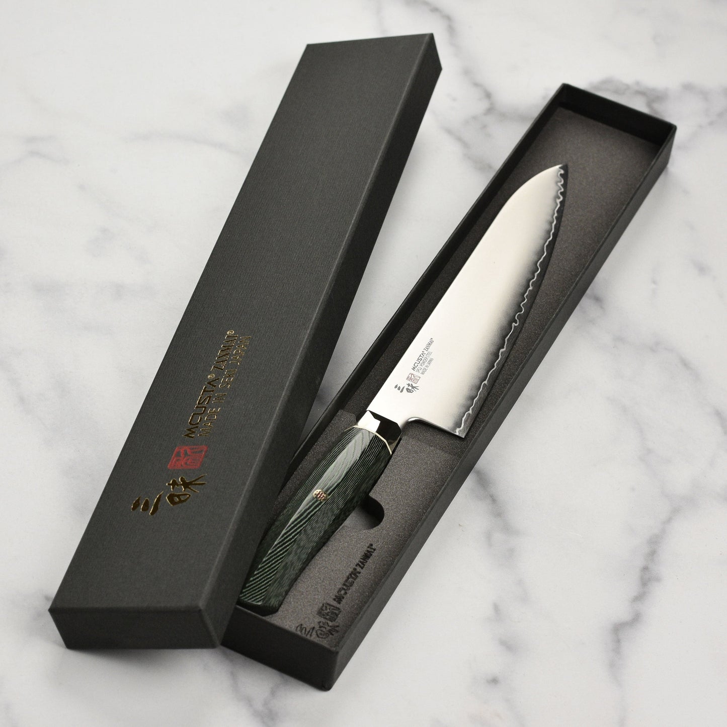 Zanmai Revolution SG2 8.25" Gyuto with Green Micarta Handle