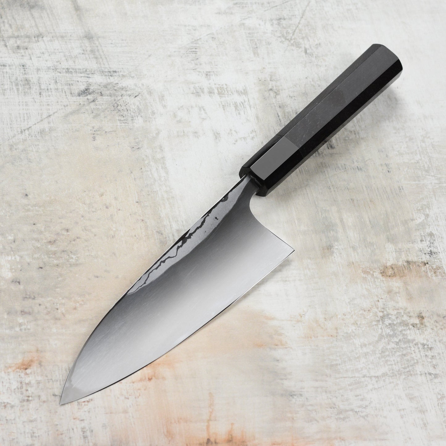 Hatsukokoro x Yauji Aogami #2 Damascus 7" Single Bevel Deba