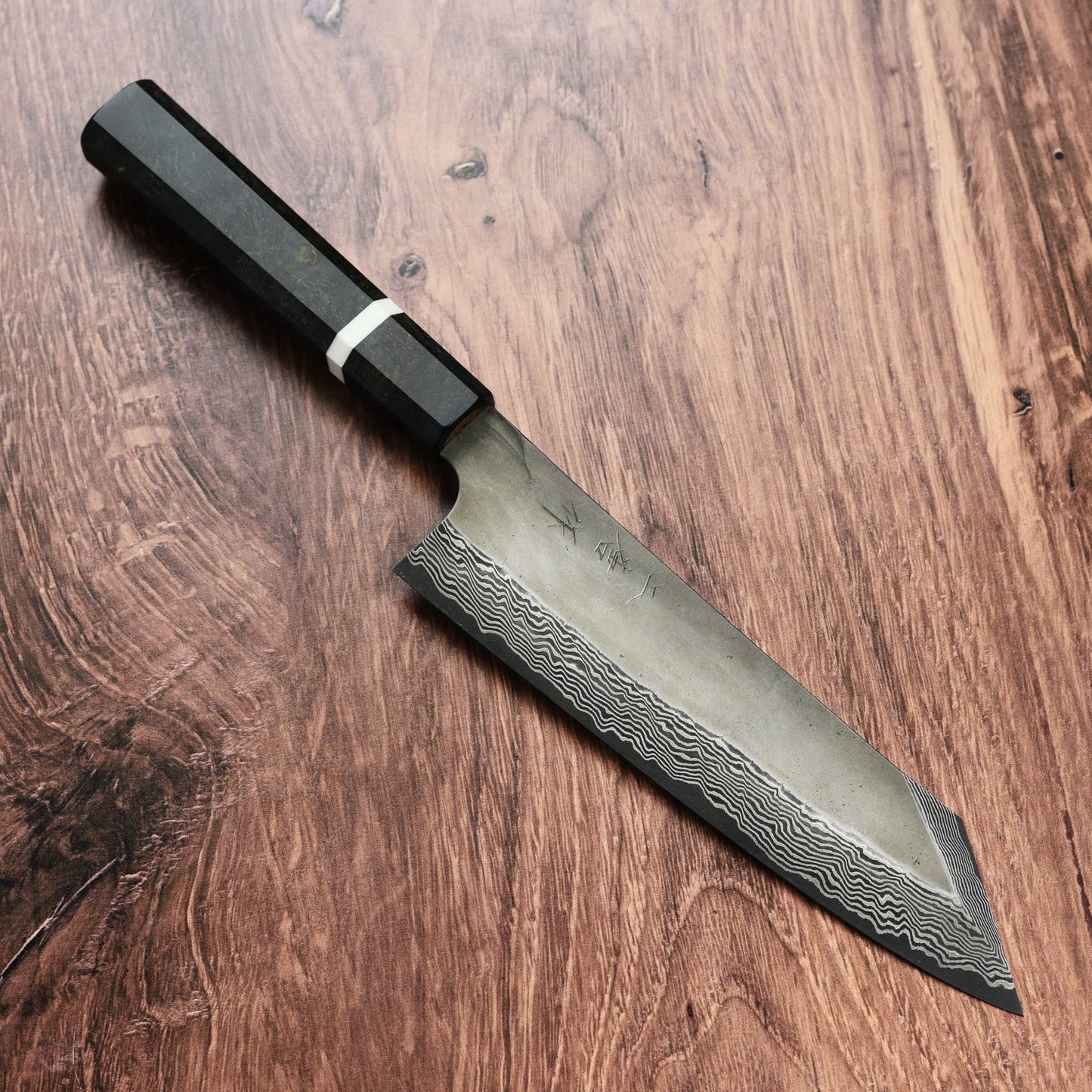 Nigara Ginsan Kurozome Damascus 8.25" Kiritsuke