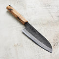 Hozan Tomoe x Hinoura Shirogami #2 Kurouchi 6.5" Santoku