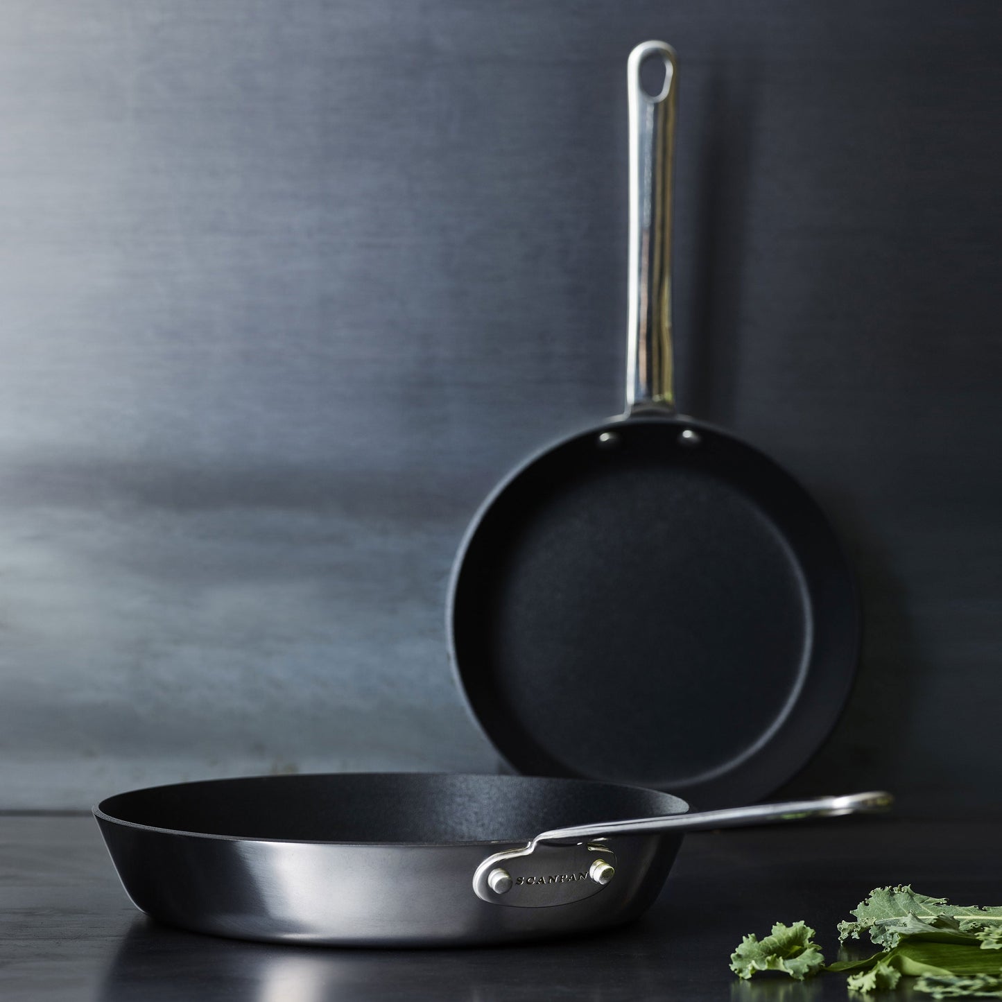 Scanpan Maitre D' Stratanium+ Nonstick Stainless Steel Fry Pan Set with Lids