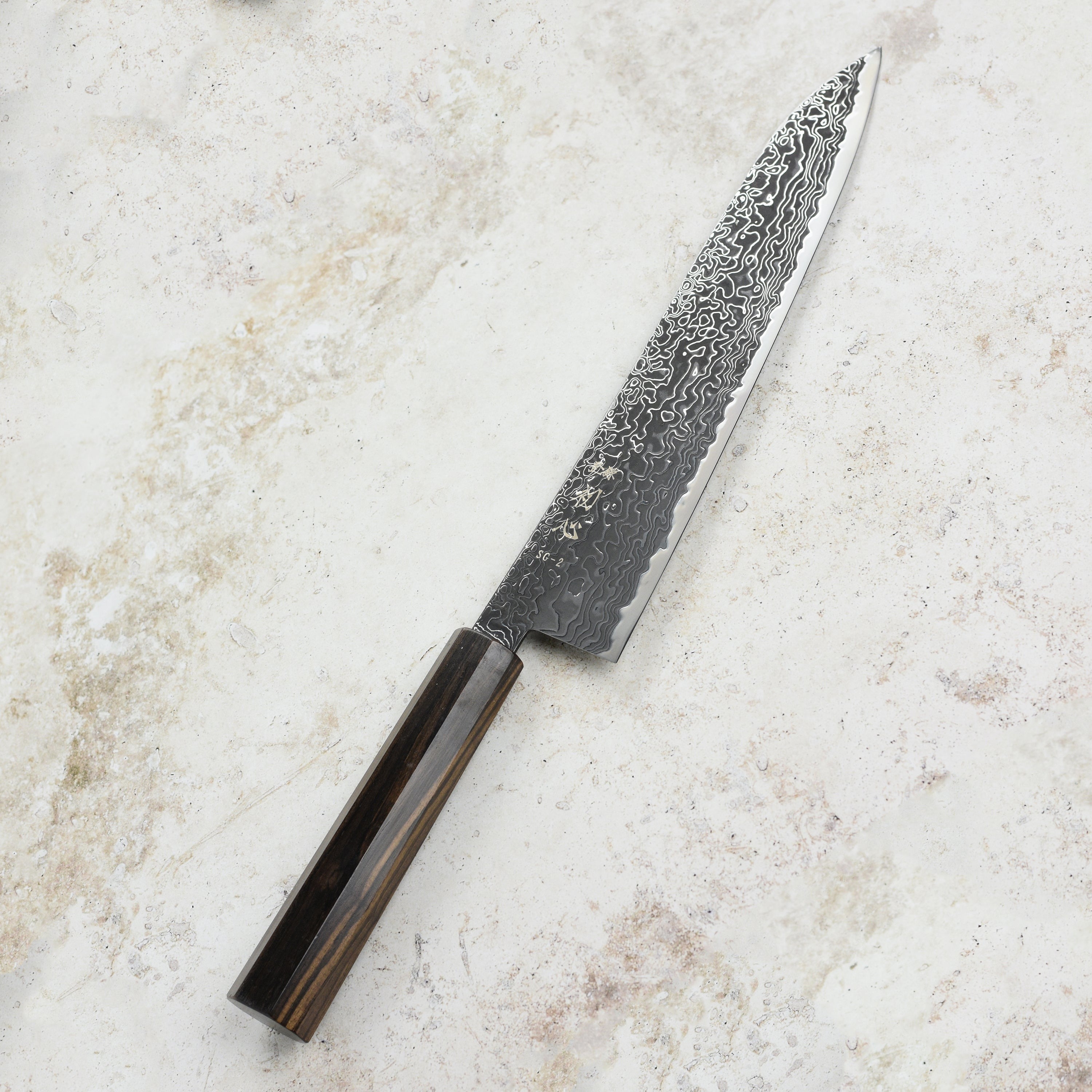 Hatsukokoro Ryuhyo SG2 Kurozome Damascus 9.4" Gyuto