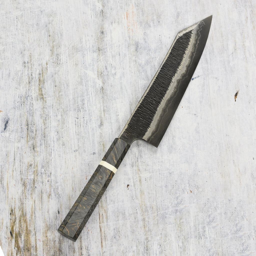 Hatsukokoro x Nigara Itadaki Coreless Damascus 8.25" Kiritsuke Gyuto