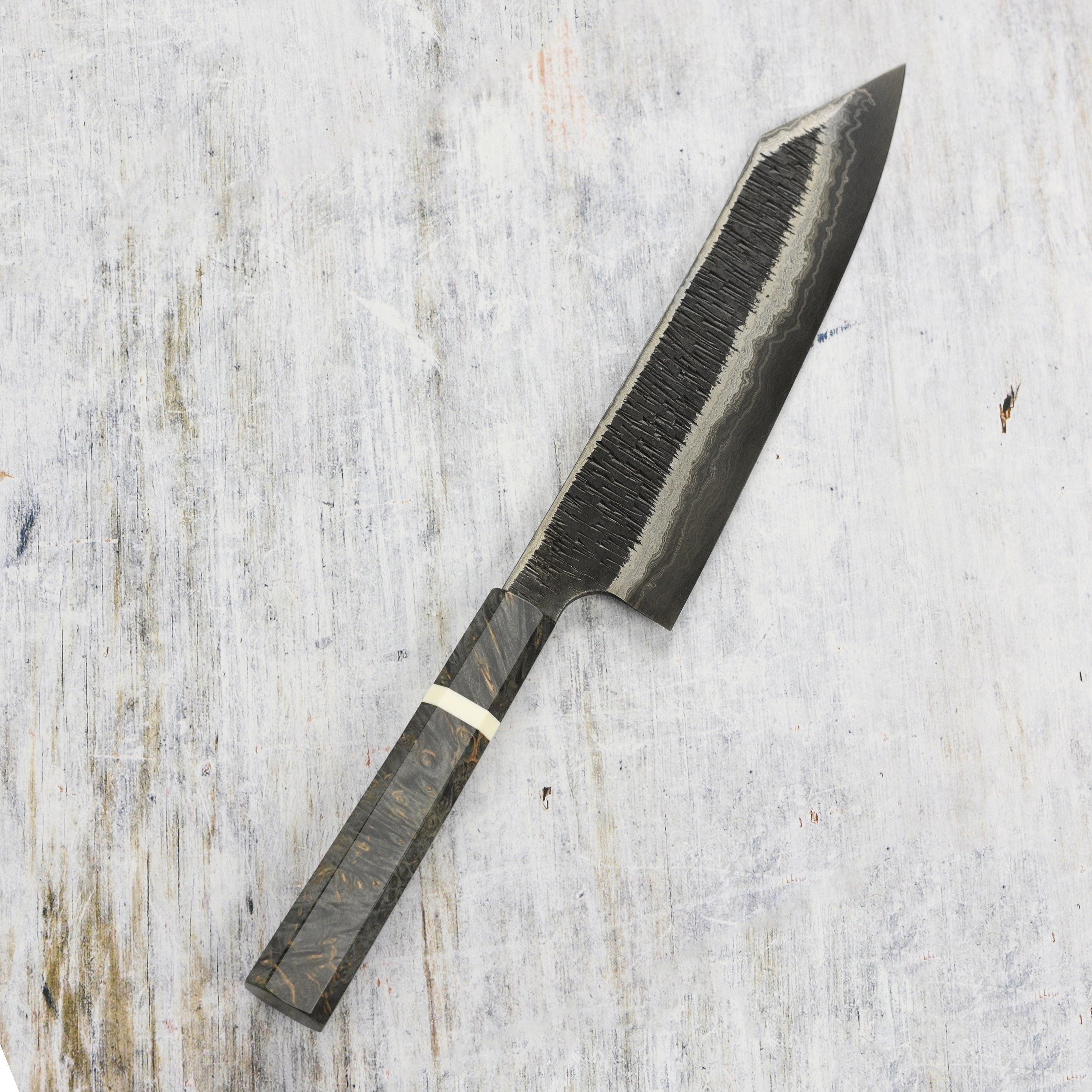 Hatsukokoro x Nigara Itadaki Coreless Damascus 8.25" Kiritsuke Gyuto