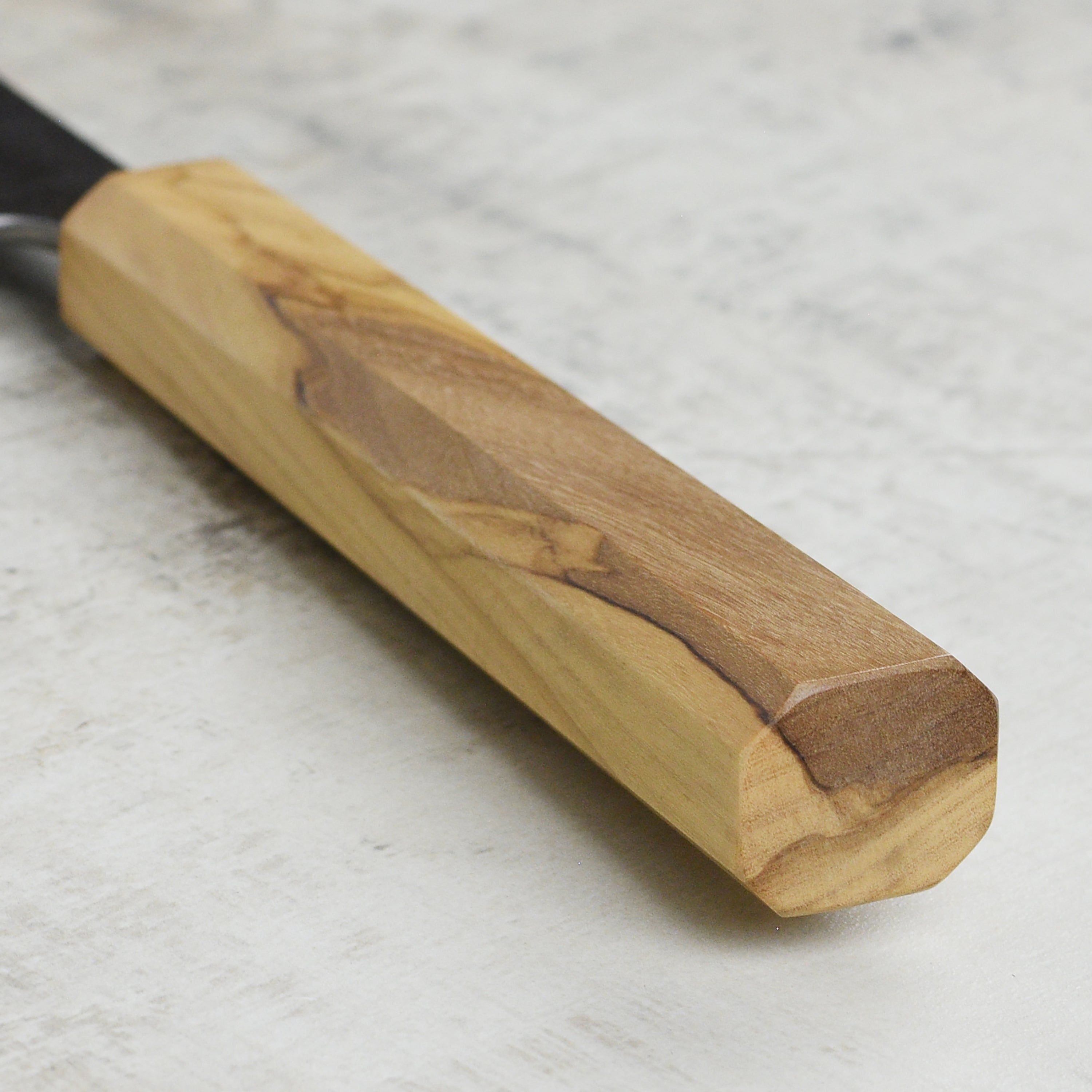 Yoshikane Shirogami #2 Kurouchi Stainless Clad 8.25" Gyuto, Olivewood