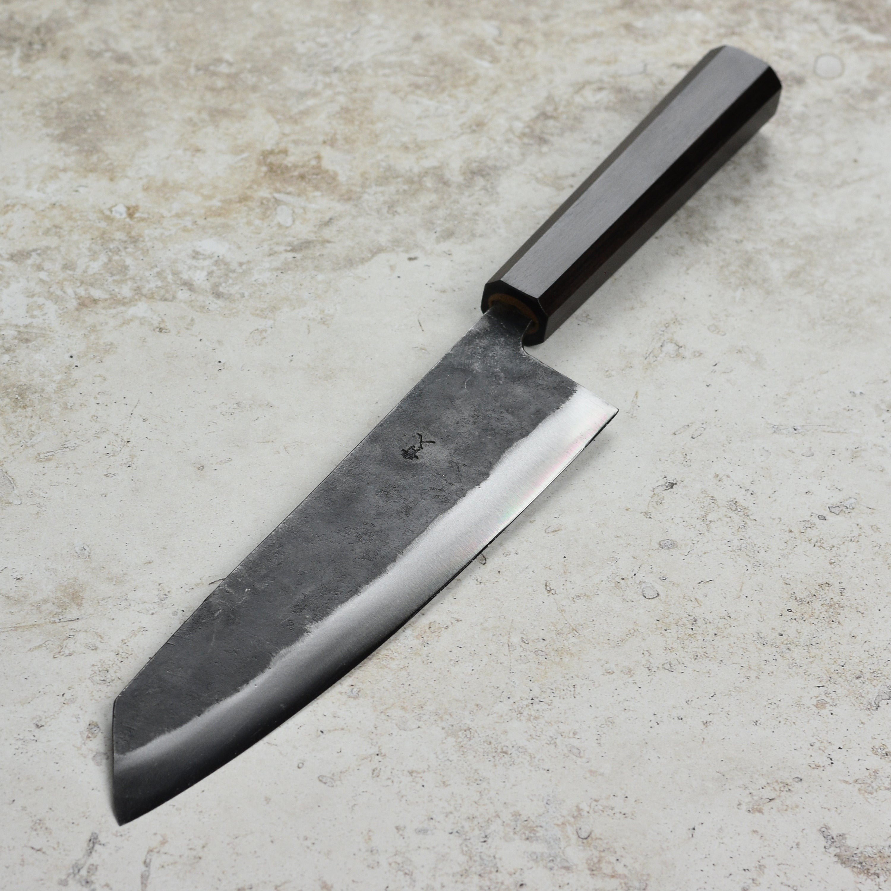 Hatsukokoro Kurogane Aogami #2 Kurouchi 8.25" Kiritsuke Gyuto, Ebony
