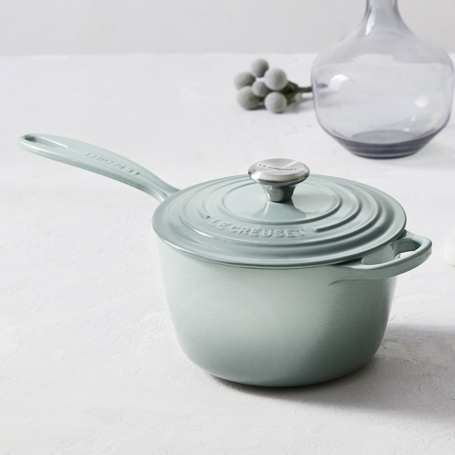 Le Creuset Signature Cast Iron 1.75-quart Sea Salt Saucepan