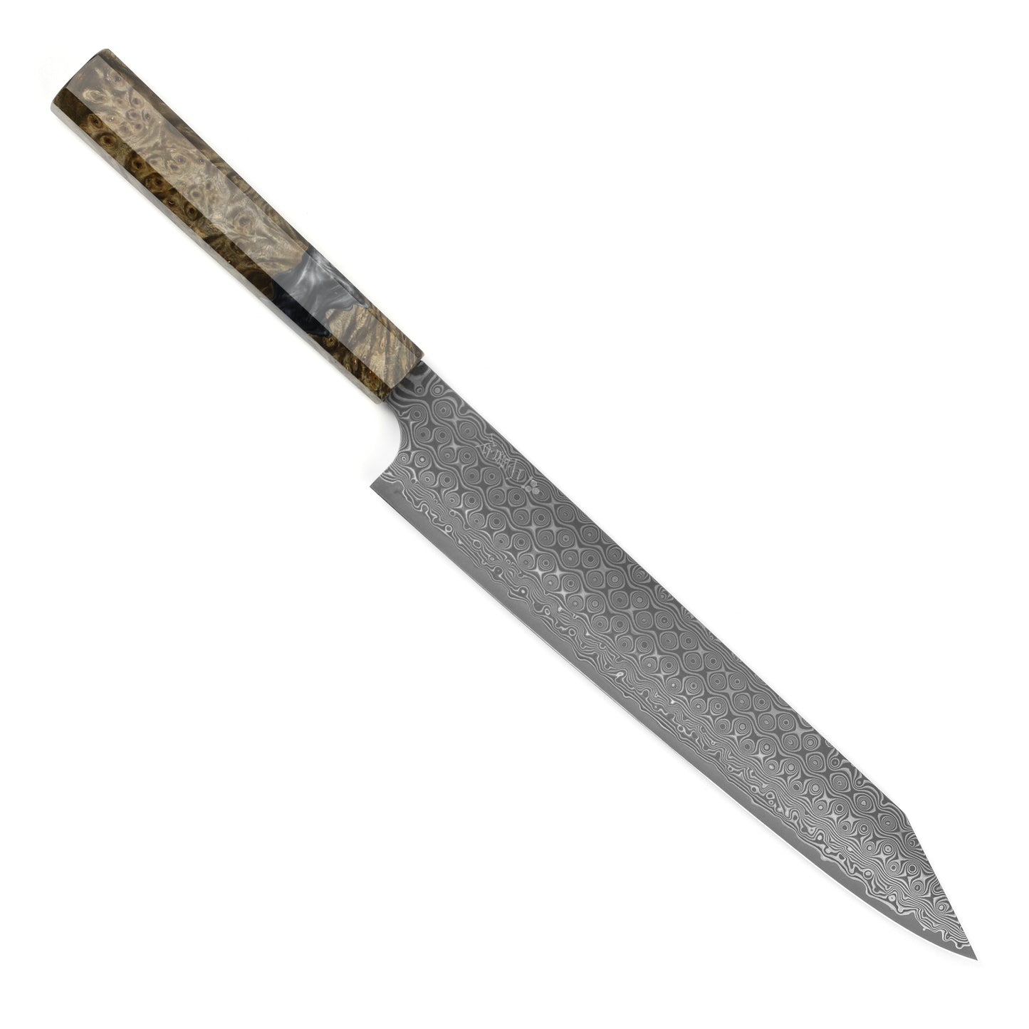 Nigara Anmon SG2 Damascus 10" Kiritsuke Sujihiki