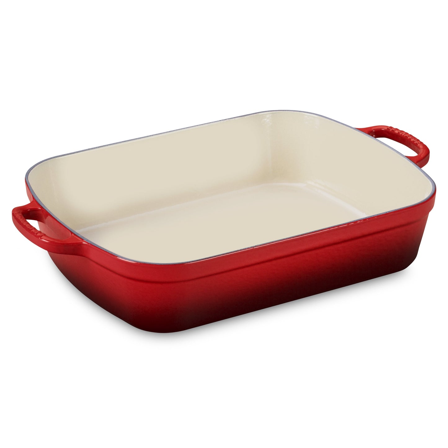 Le Creuset Signature Cast Iron Cerise Roasting Pan, 12.75x9.75"