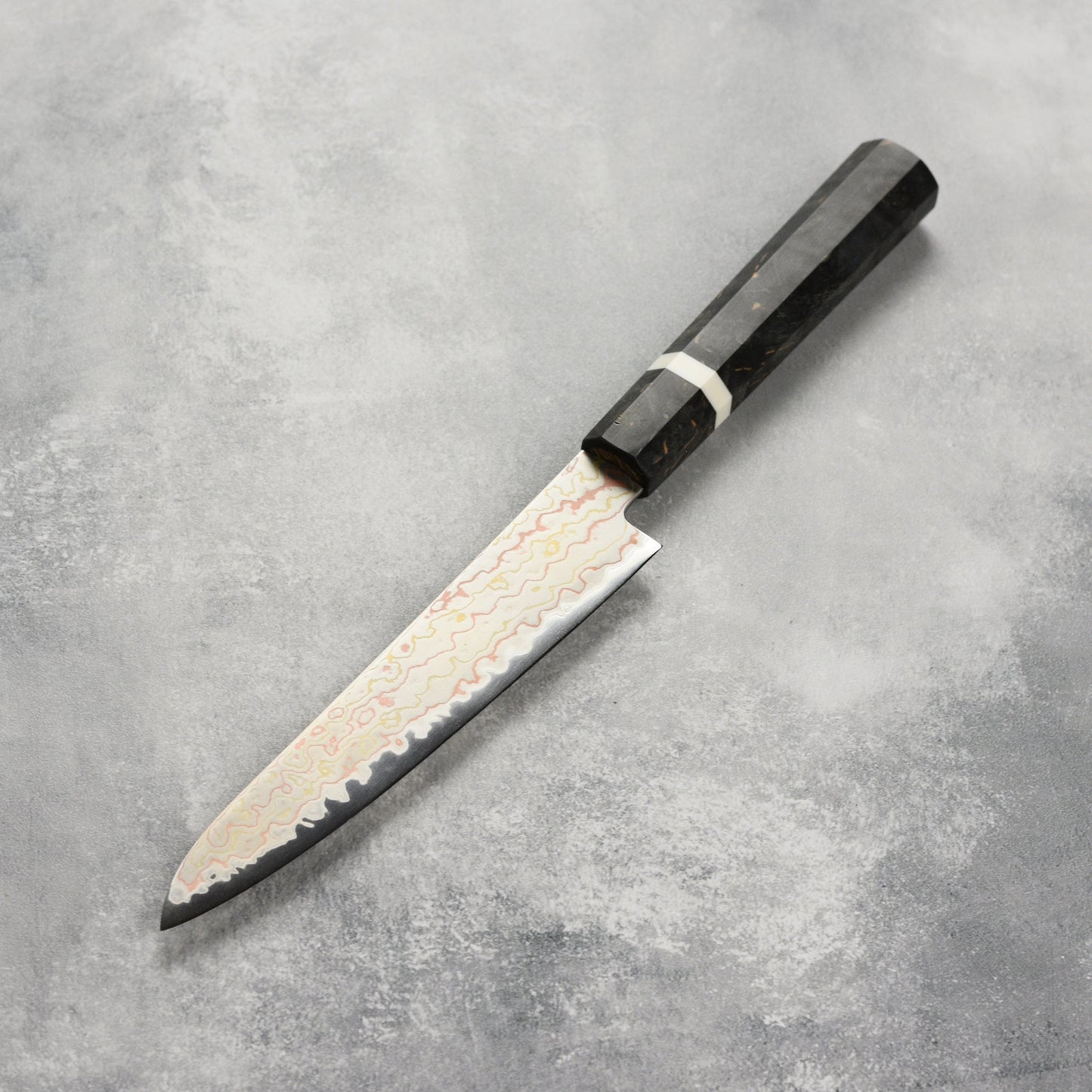 Hatsukokoro Hayabusa Aogami #2 Rainbow Damascus 5.9" Petty