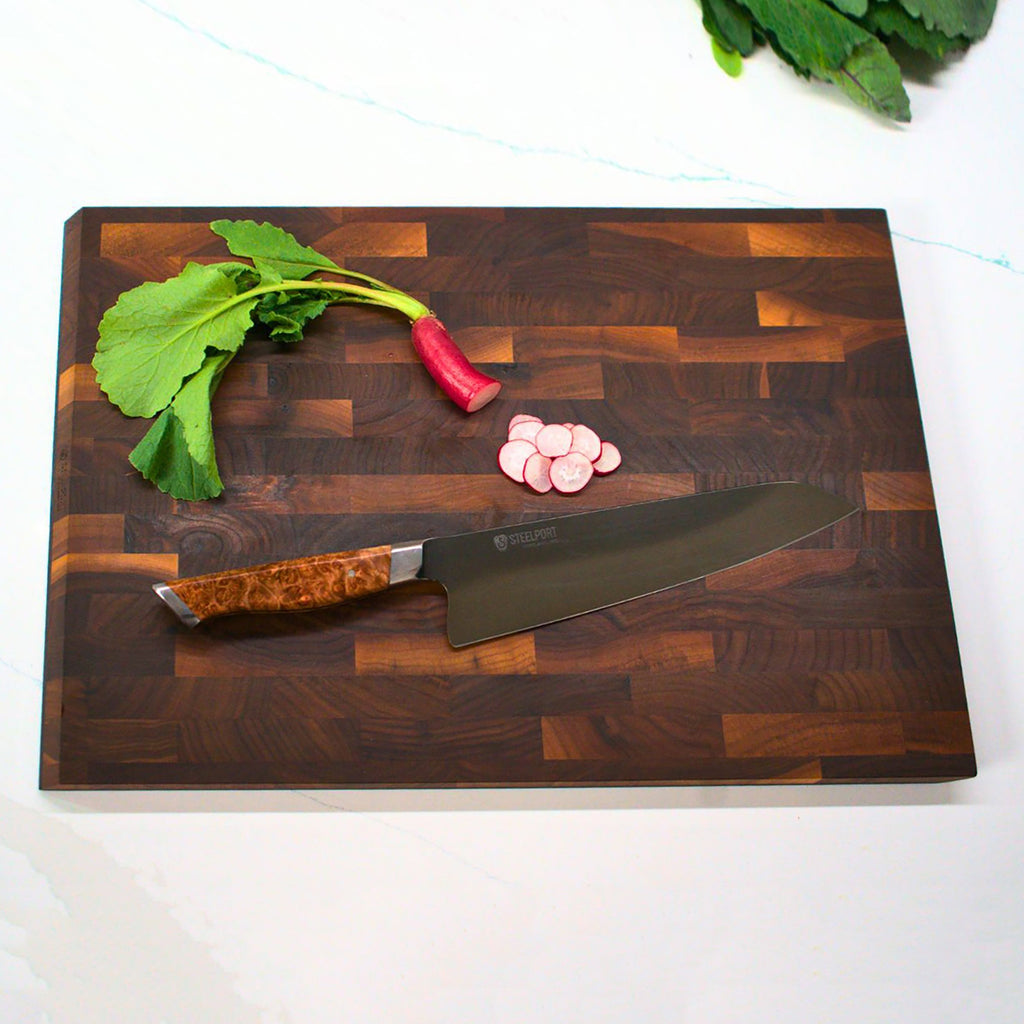 Steelport SteelCore 2-in-1 Walnut Cutting Board, 18x12"