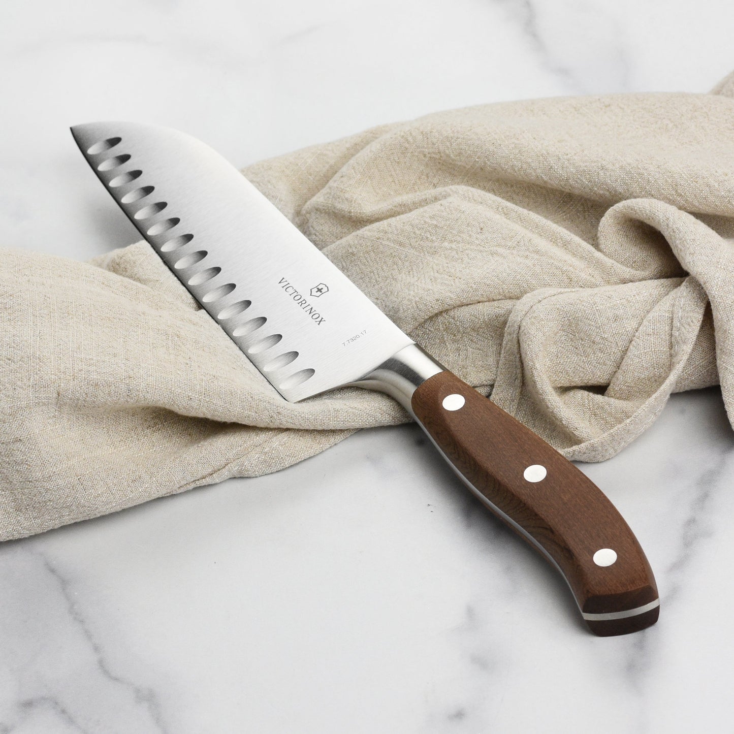 Victorinox Grand Maitre Wood 7" Hollow Edge Santoku Knife