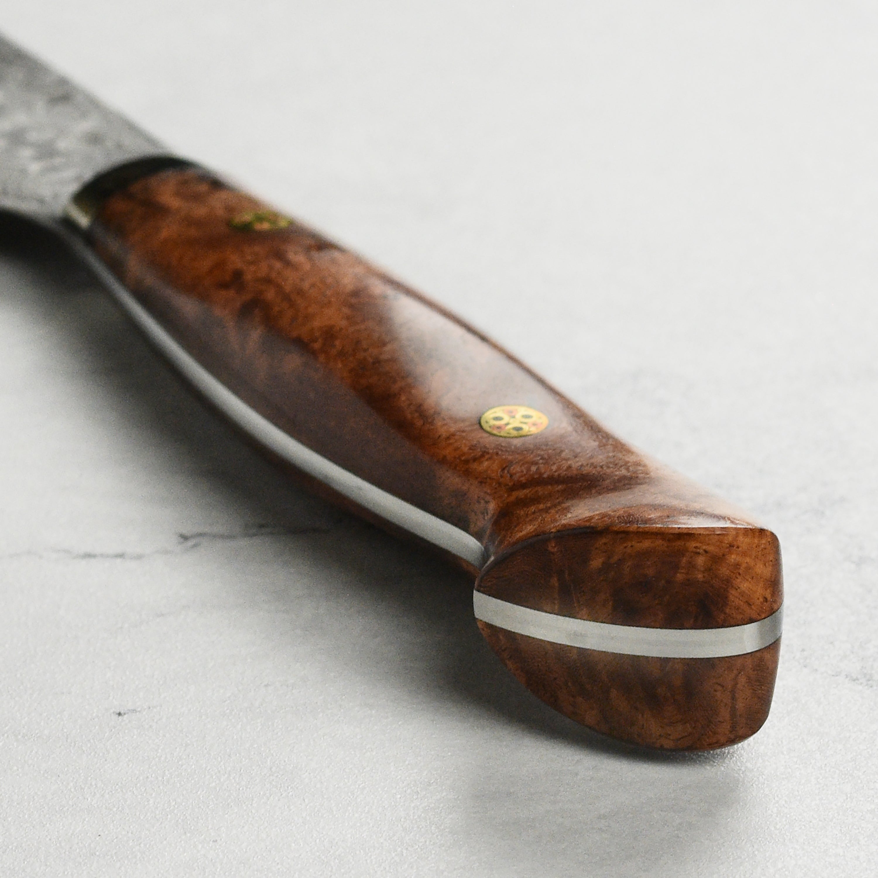 Nigara Anmon SG2 Damascus 9.4" Kiritsuke, Quince Wood