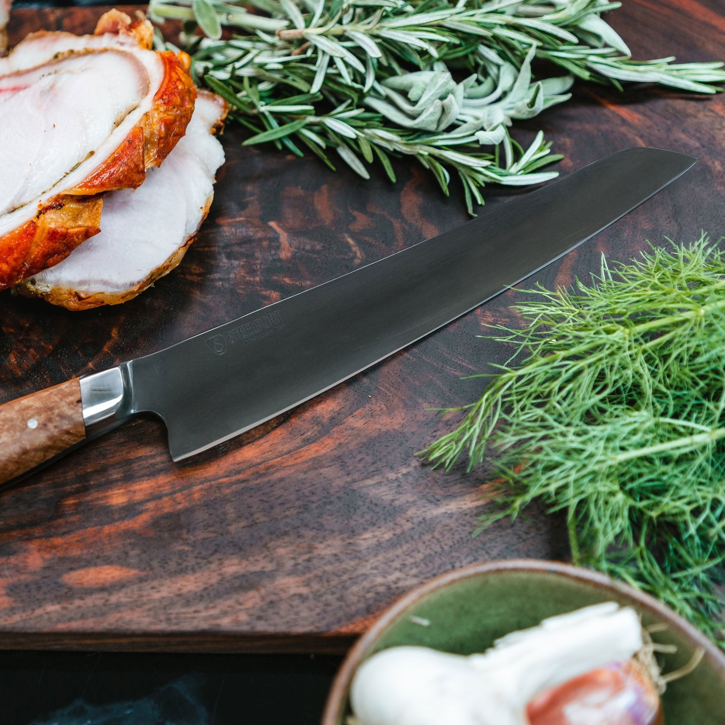 Steelport Carbon Steel 10" Slicing Knife