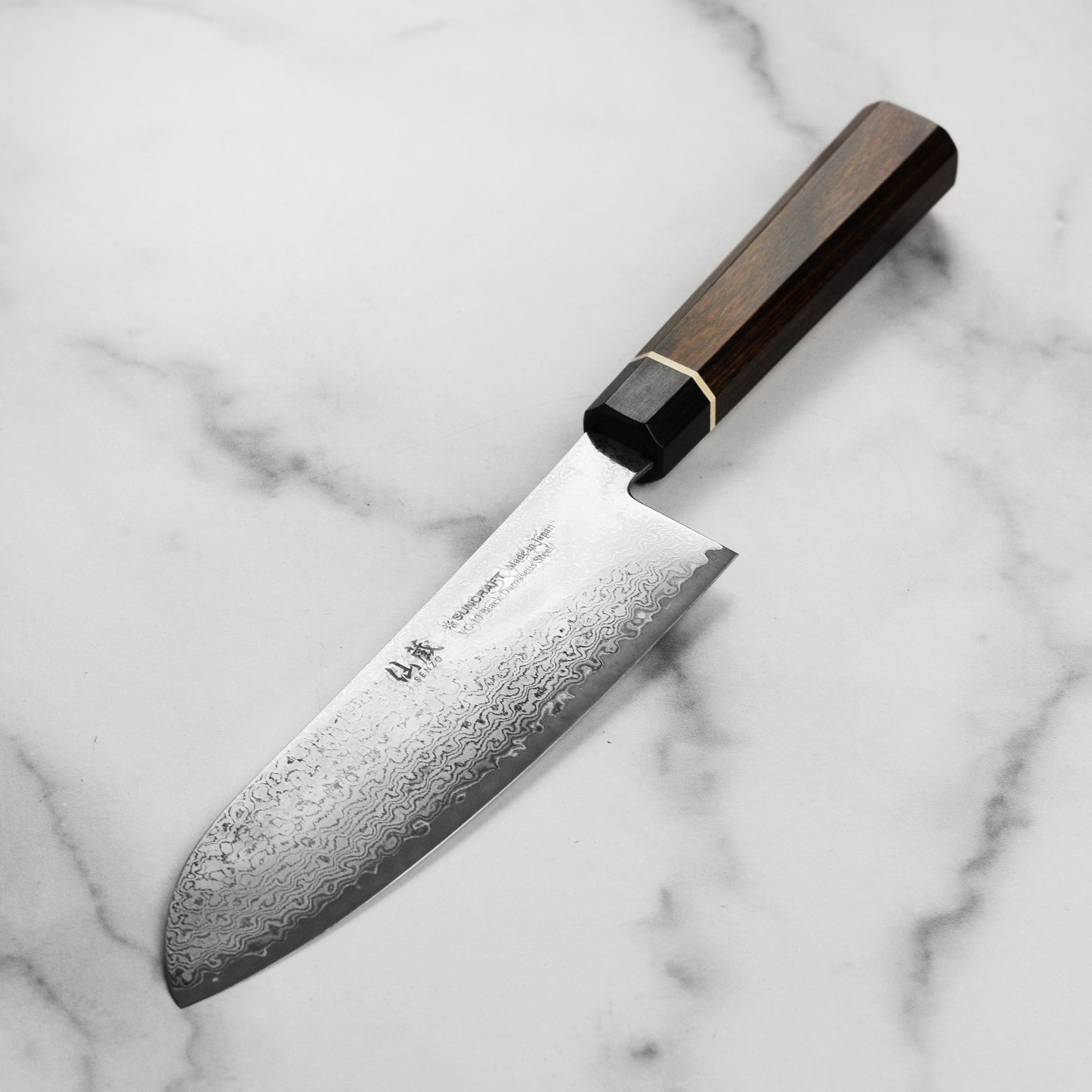 Senzo Black Damascus 6.5" Santoku Knife