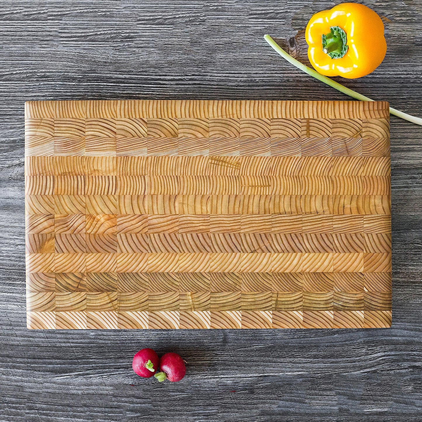Larch Wood Large One Hander End Grain Cutting Board